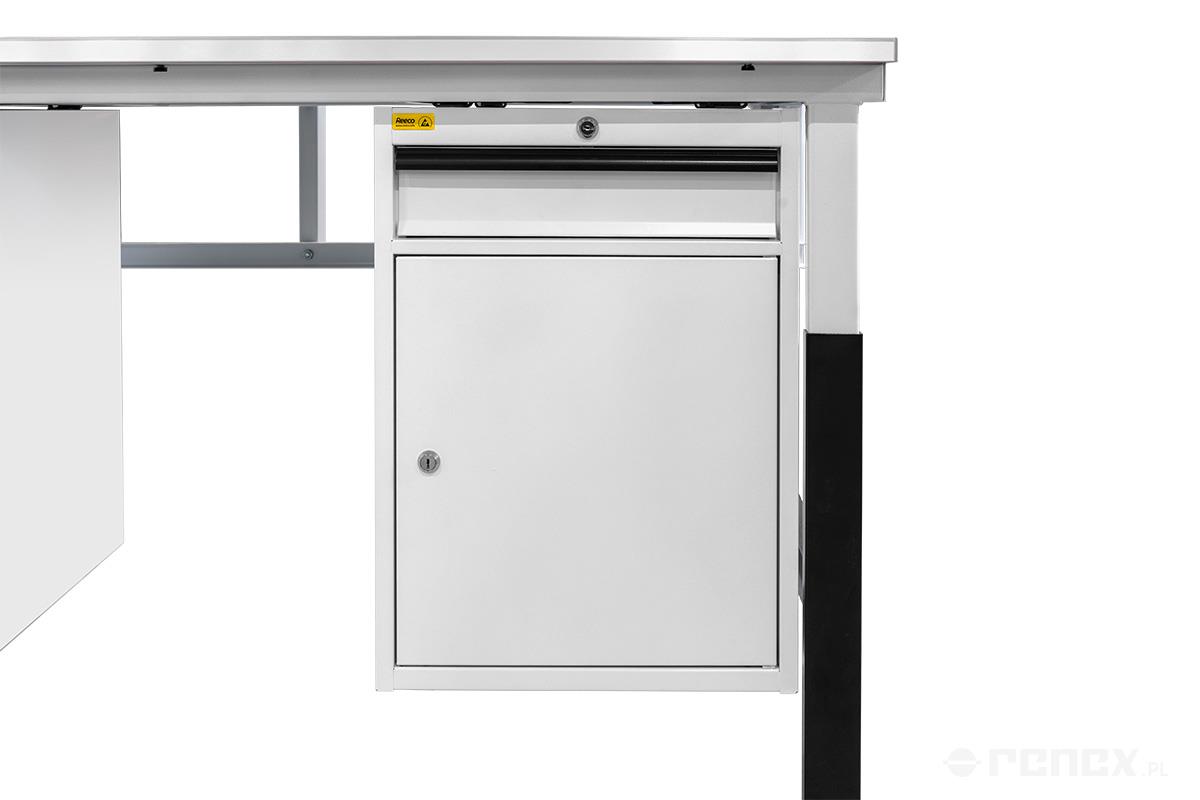 ESD-Hängeschrank mit Schublade und Flügeltüren, abschließbar - Reeco RF-016-40435-9003