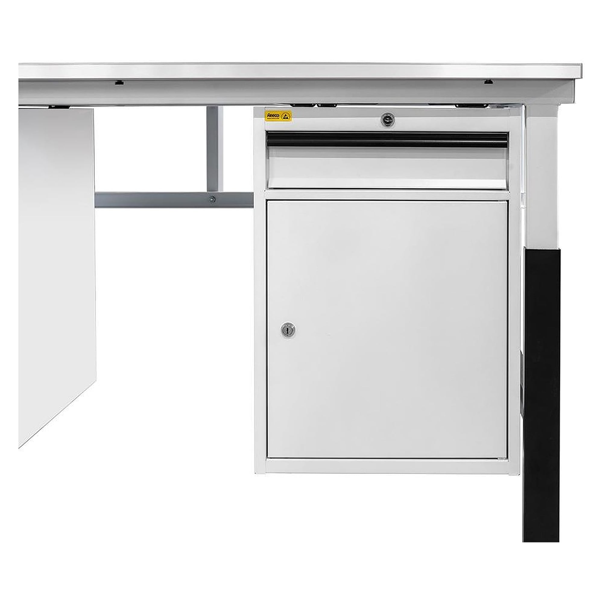 ESD-Hängeschrank mit Schublade und Flügeltüren für Tischgestell Classic 750 mm - Reeco RF-016-4035C750-9003