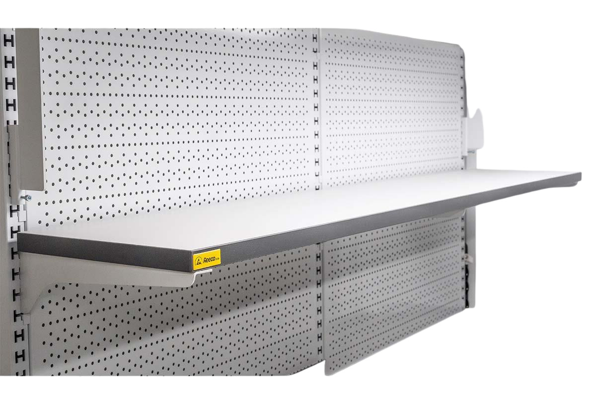 Holzregalboden ohne ESD-Ausrüstung, 900 x 300 mm - Reeco RF-010D-0900-7036-NE