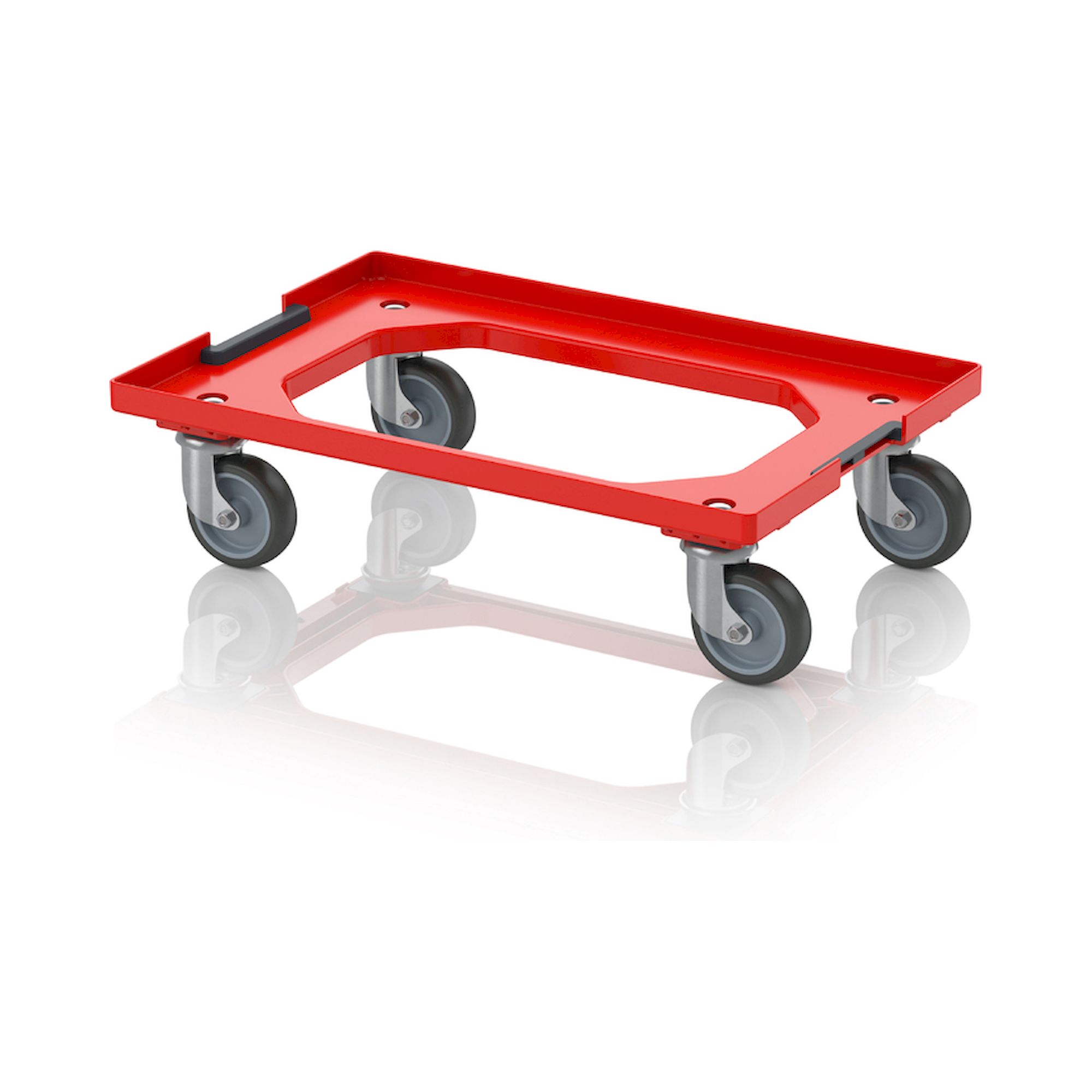 Auer RO V 64 GU-3020. Transportroller Kompakt mit Verknüpfungssystem und Gummirädern