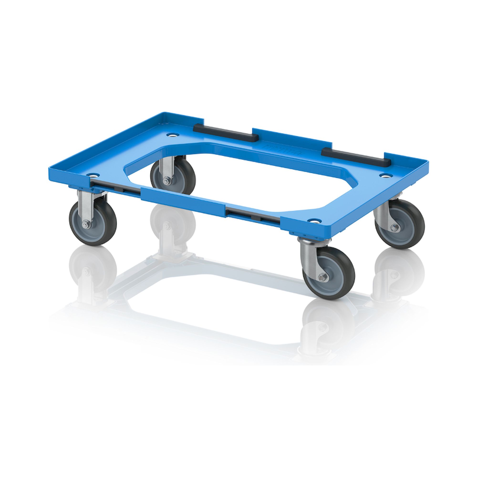 Roule-conteneur Maxi HD avec système d'accouplement 82 x 62 cm roues caoutchouc bleu - Auer RO V 86.4 HD GU BO.L-5015