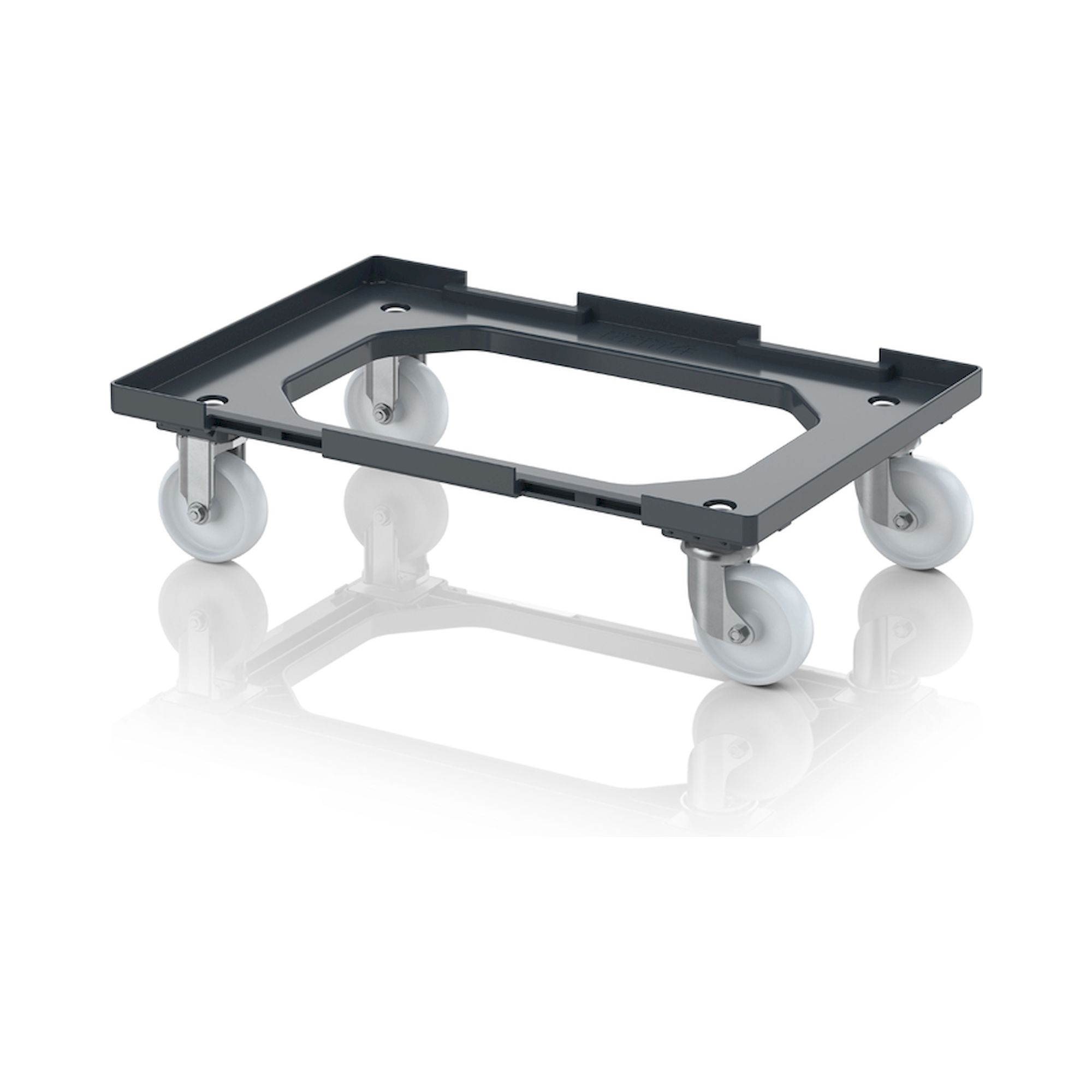 Auer RO V 64 PA BO.L-7016. Transportroller Kompakt mit Verknüpfungssystem und Polyamid-Rädern