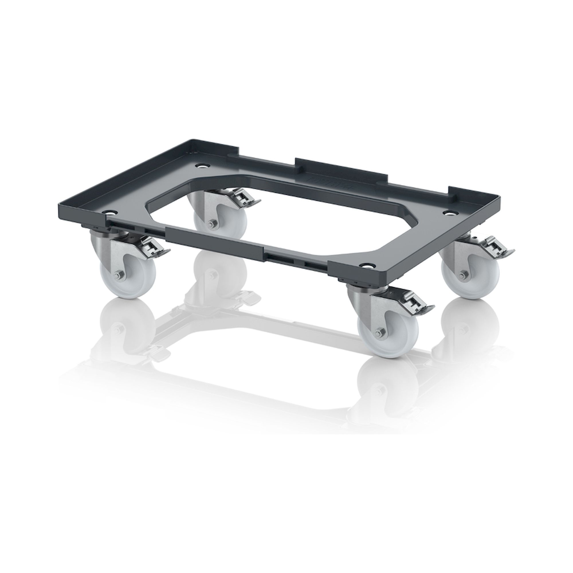 Auer RO V 64 PAX FE.L-7016. Transportroller Kompakt mit Verknüpfungssystem und Polyamid-Rädern