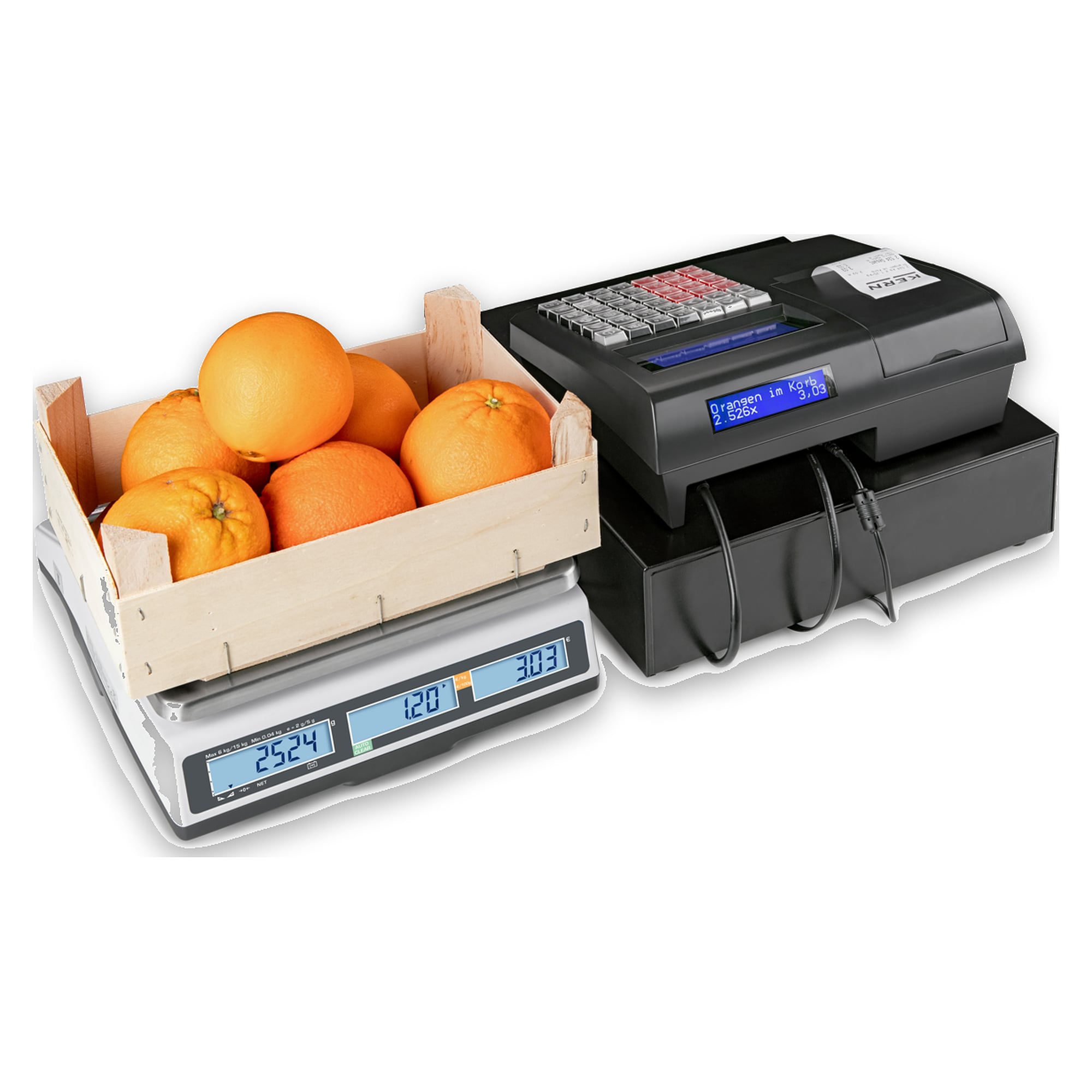 Preisrechnende Waage 1500 g / 3000 g Ablesbarkeit 0