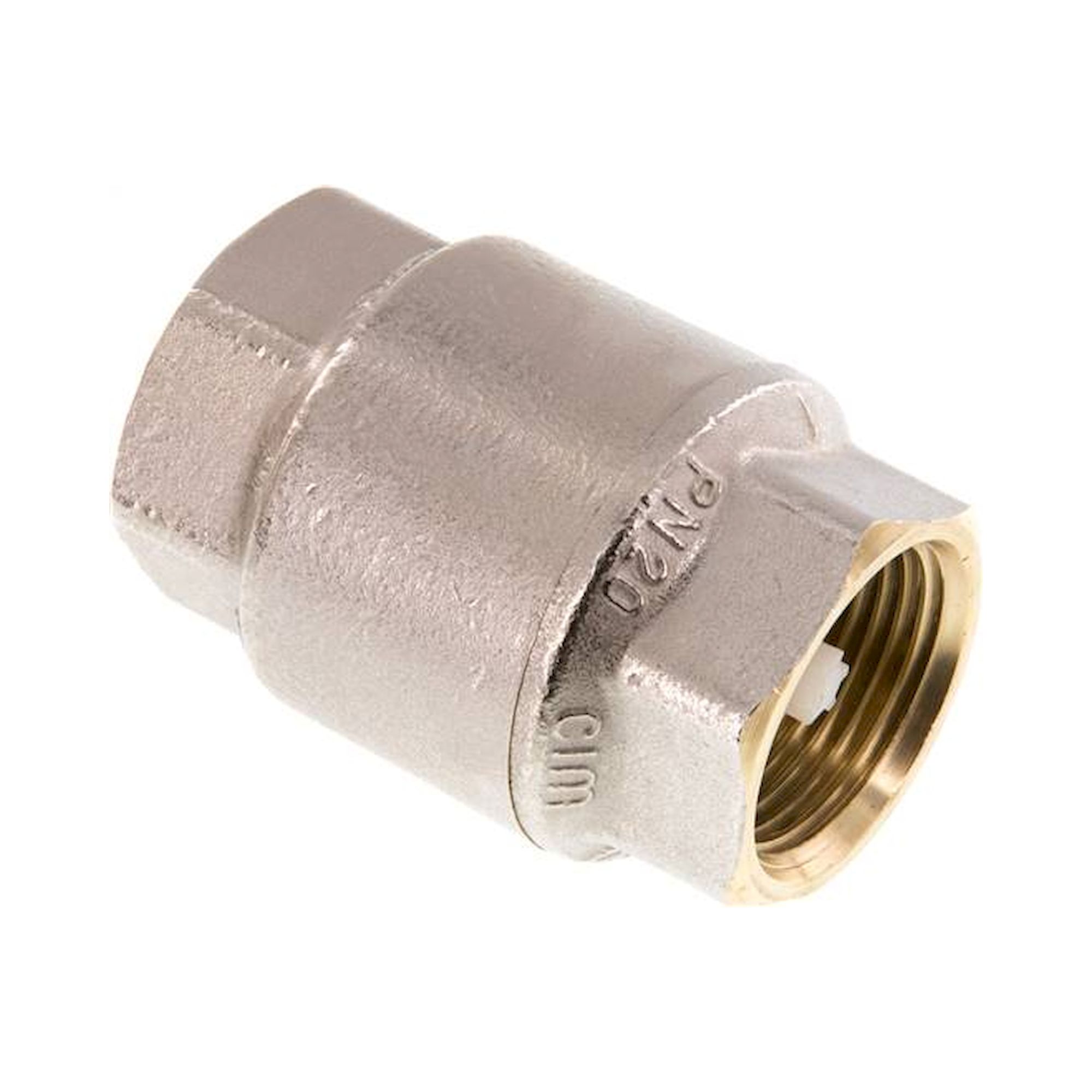 RUCK 10 MSV. Rückschlagventil, G 1", PN 20, Messing vernickelt