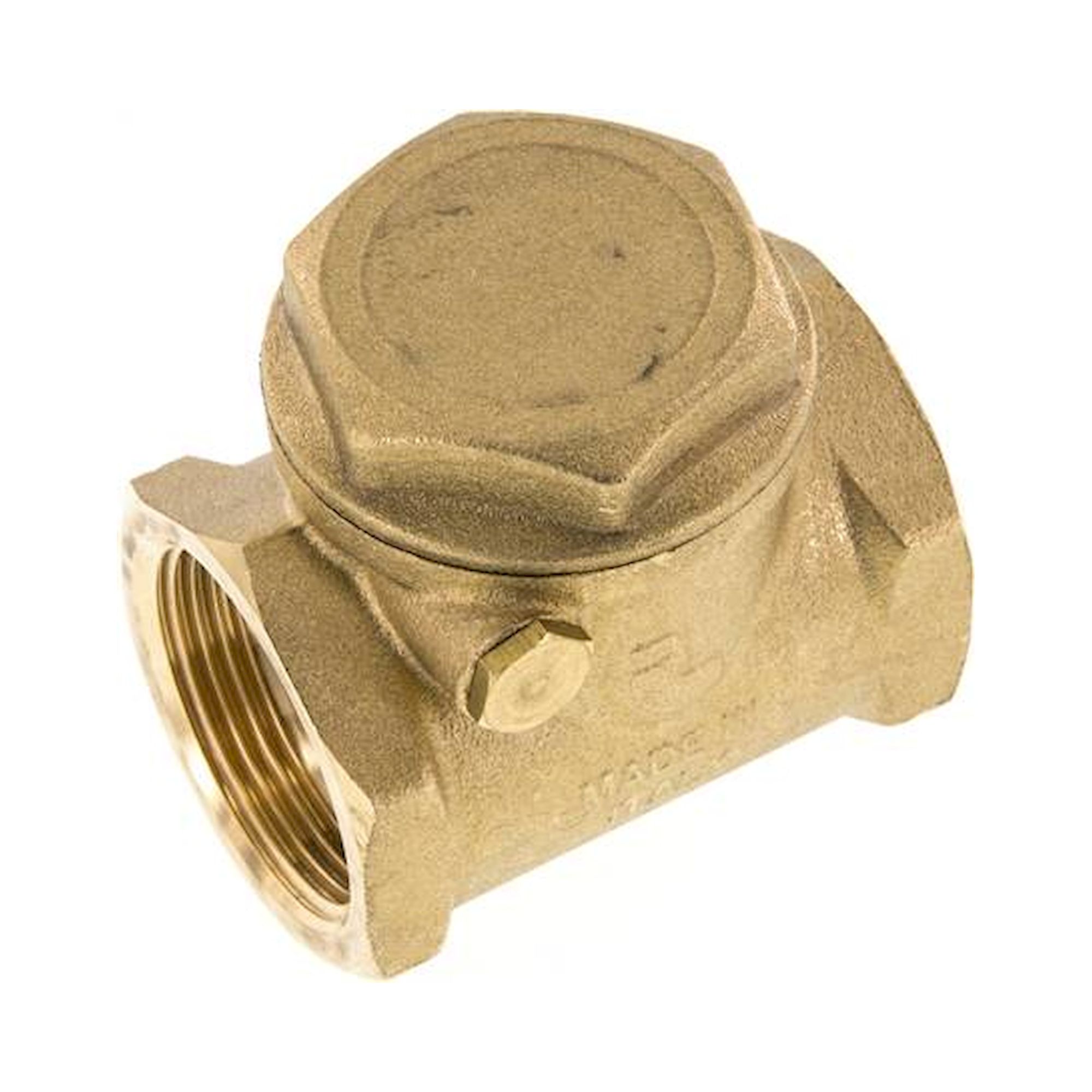 RUCK 114 SK. Rückschlagklappe G 1-1/4", PN 10, Messing, metallisch dichtend