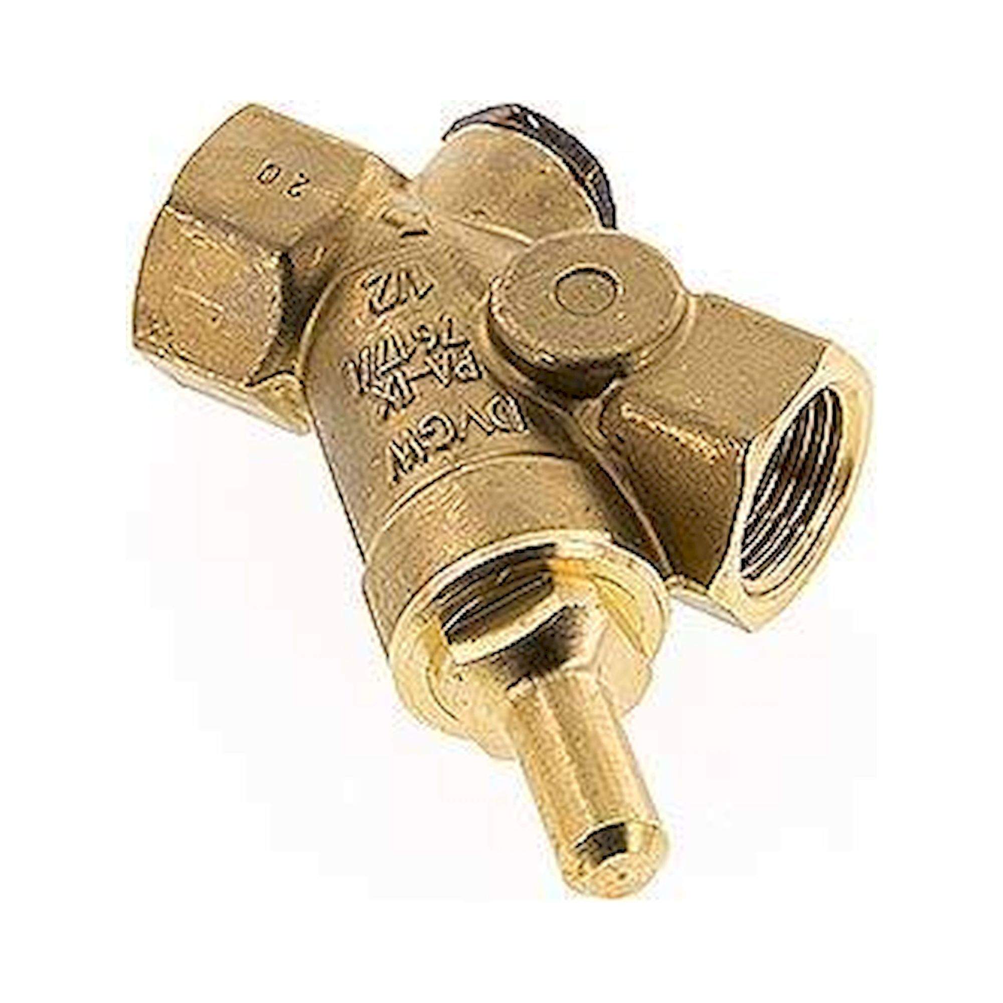 RUCK 12 SS-V. Schrägsitz-Rückschlagventil, Rp 1/2", FKM-Dichtung, Messing