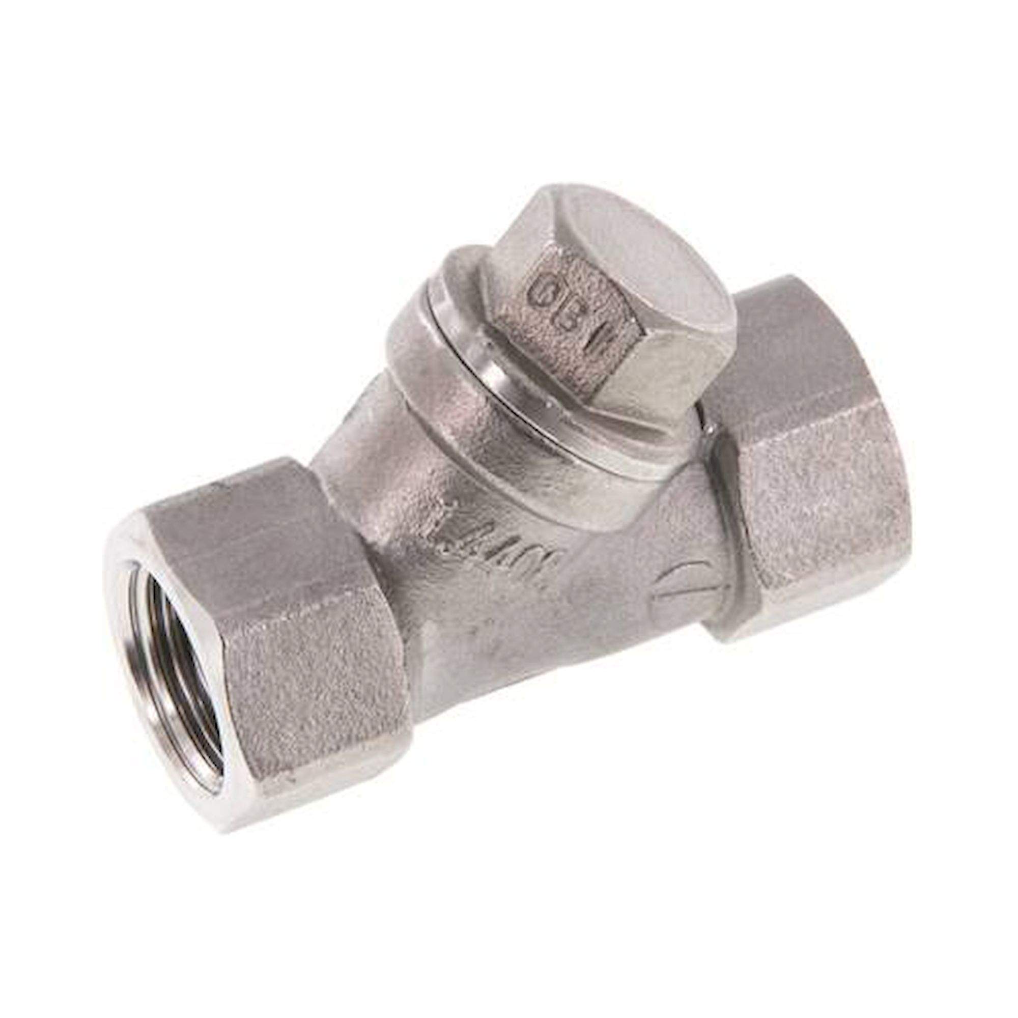 RUCK 12 SS ES. Schrägsitz-Rückschlagventil, G 1/2", PN 40, Edelstahl