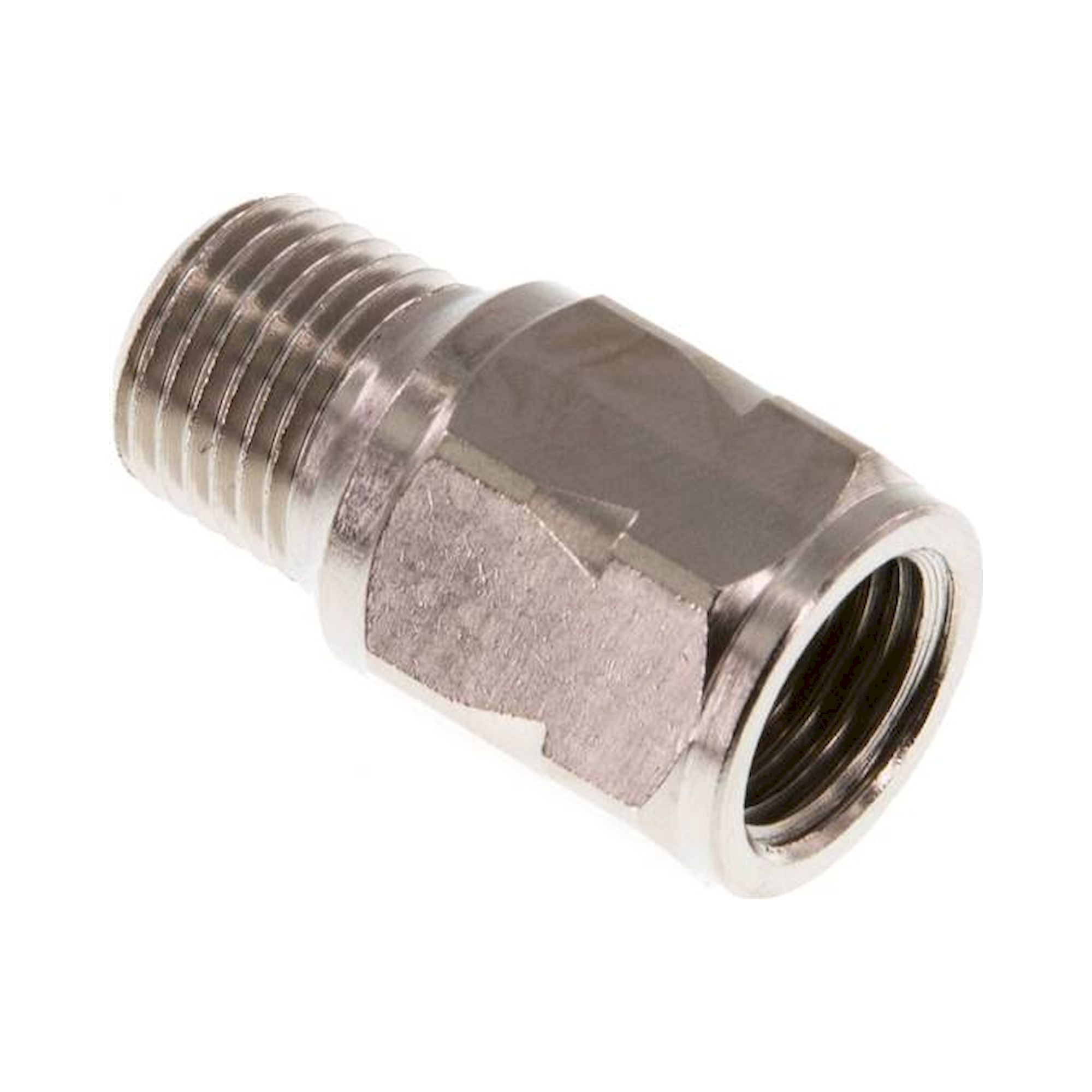 RUCK 14 IA MSV. Mini-Rückschlagventil R/Rp 1/4" (AG/IG), Messing vernickelt
