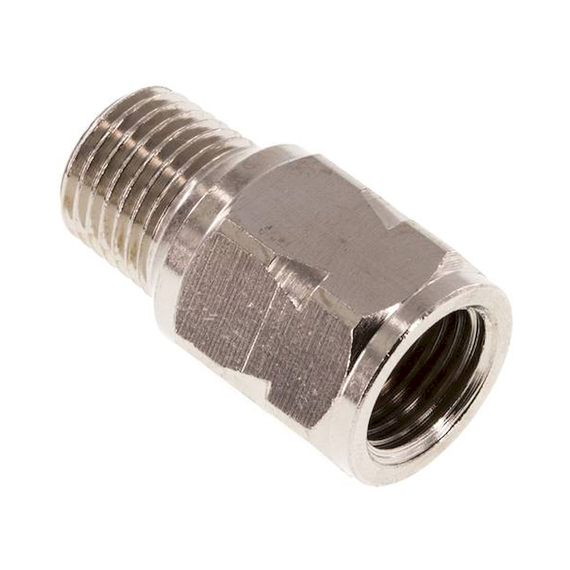 RUCK 14 IA OF MSV. Mini-Rückschlagventil R/Rp 1/4" (AG/IG), Messing vernickelt