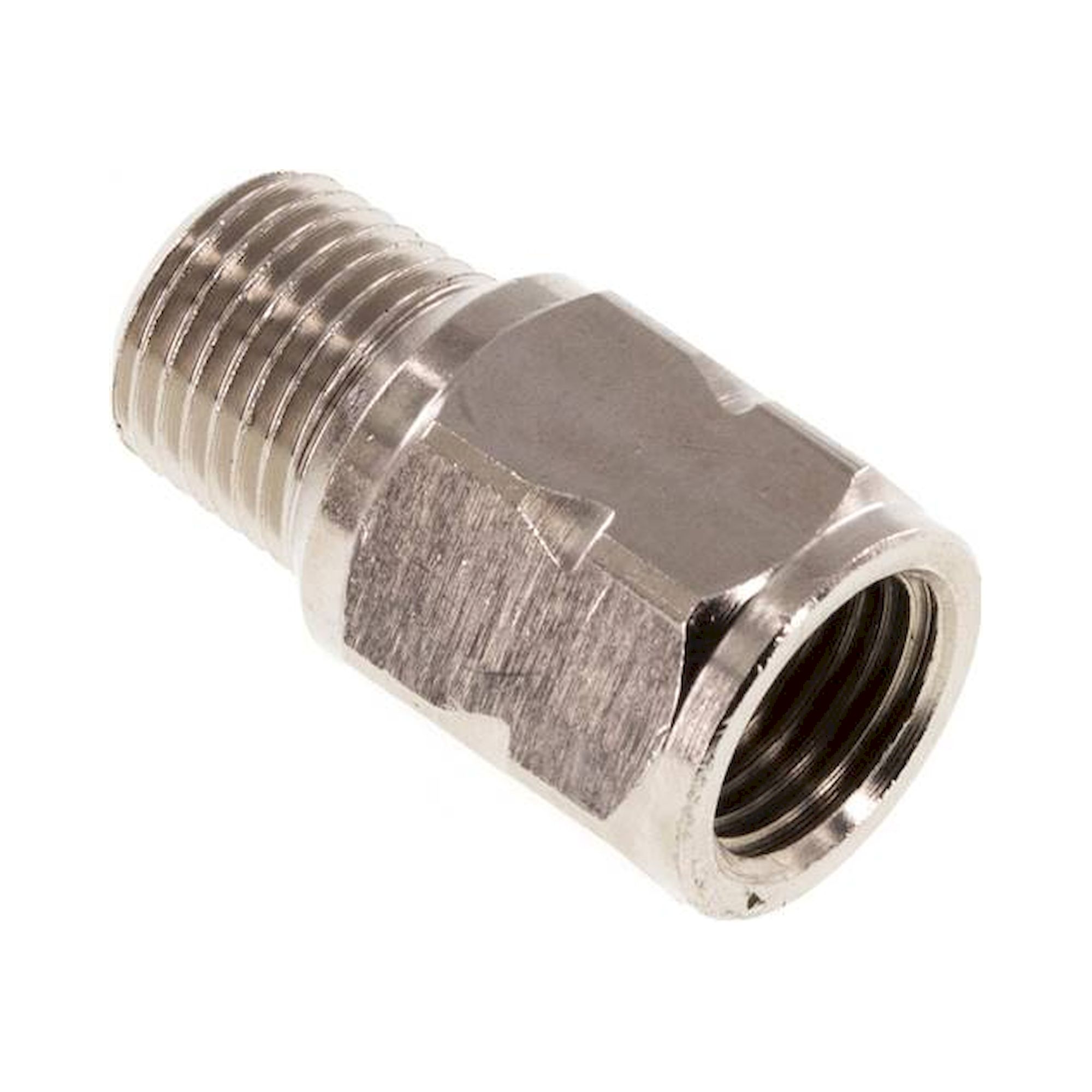 RUCK 14 IA OF MSV-V. Mini-Rückschlagventil R/Rp 1/4" (AG/IG), Messing vernickelt