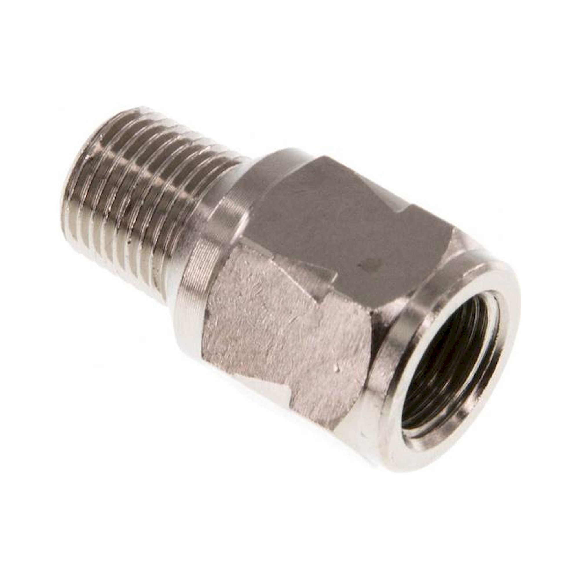 RUCK 18 IA MSV. Mini-Rückschlagventil R/Rp 1/8" (AG/IG), Messing vernickelt