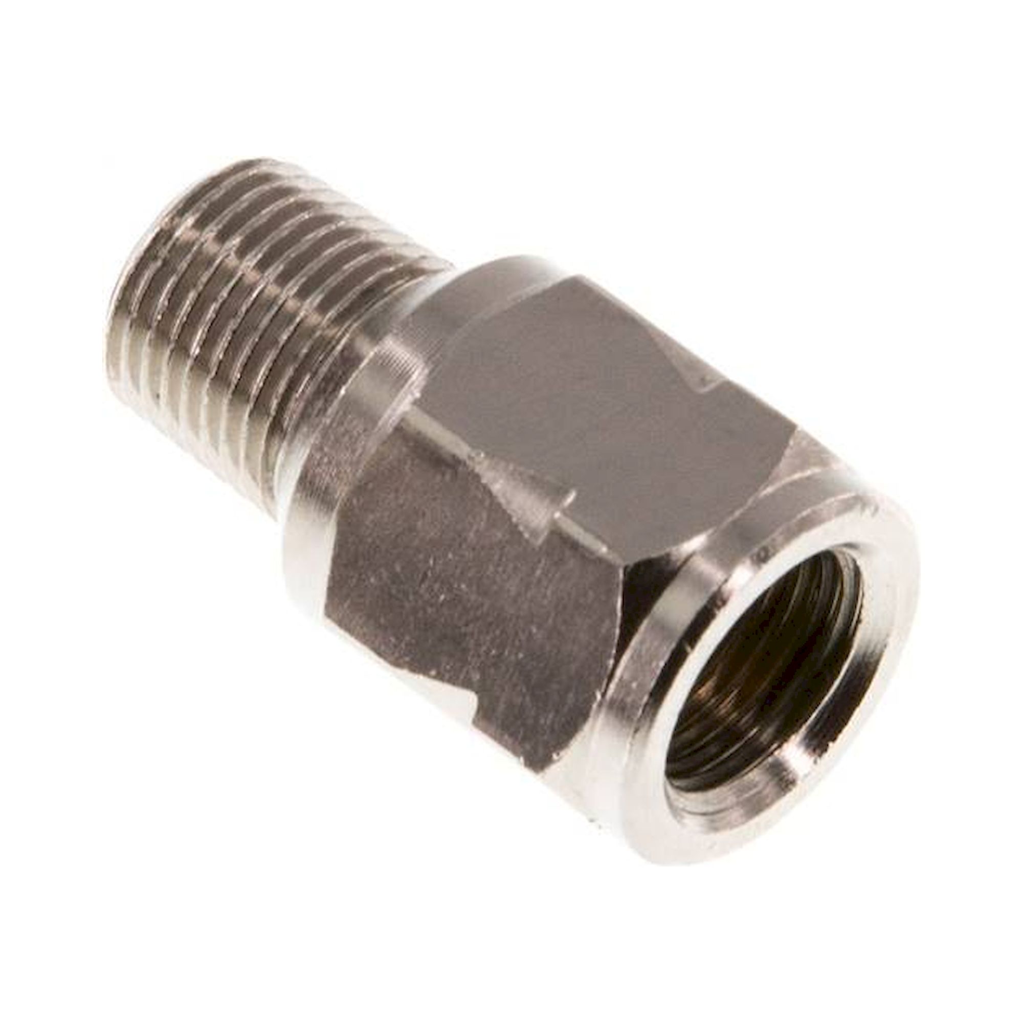 RUCK 18 IA MSV-V. Mini-Rückschlagventil R/Rp 1/8" (AG/IG), Messing vernickelt