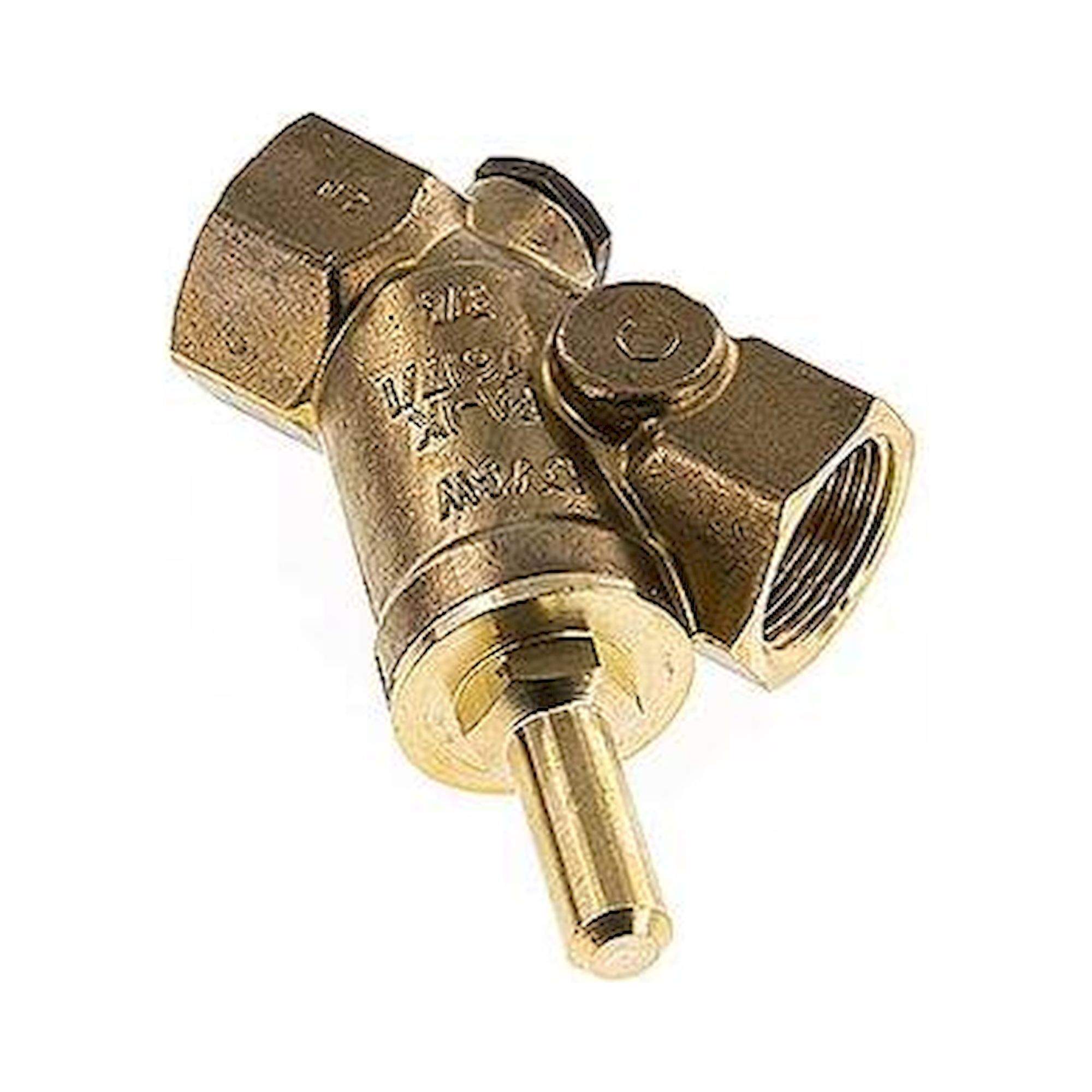 RUCK 34 SS-V. Schrägsitz-Rückschlagventil, Rp 3/4", FKM-Dichtung, Messing