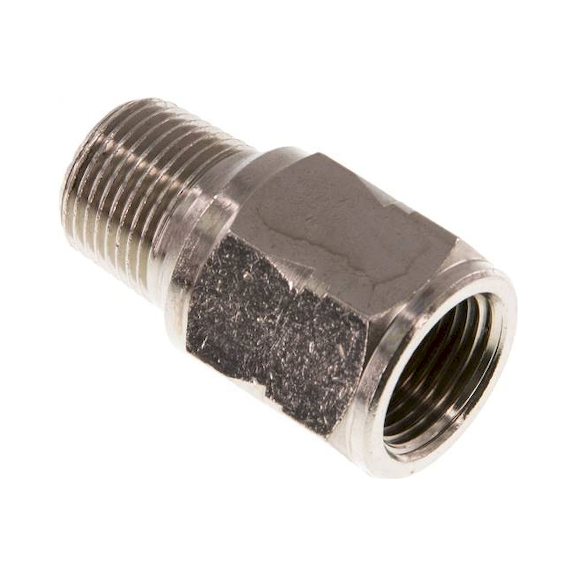 RUCK 38 IA MSV. Mini-Rückschlagventil R/Rp 3/8" (AG/IG), Messing vernickelt