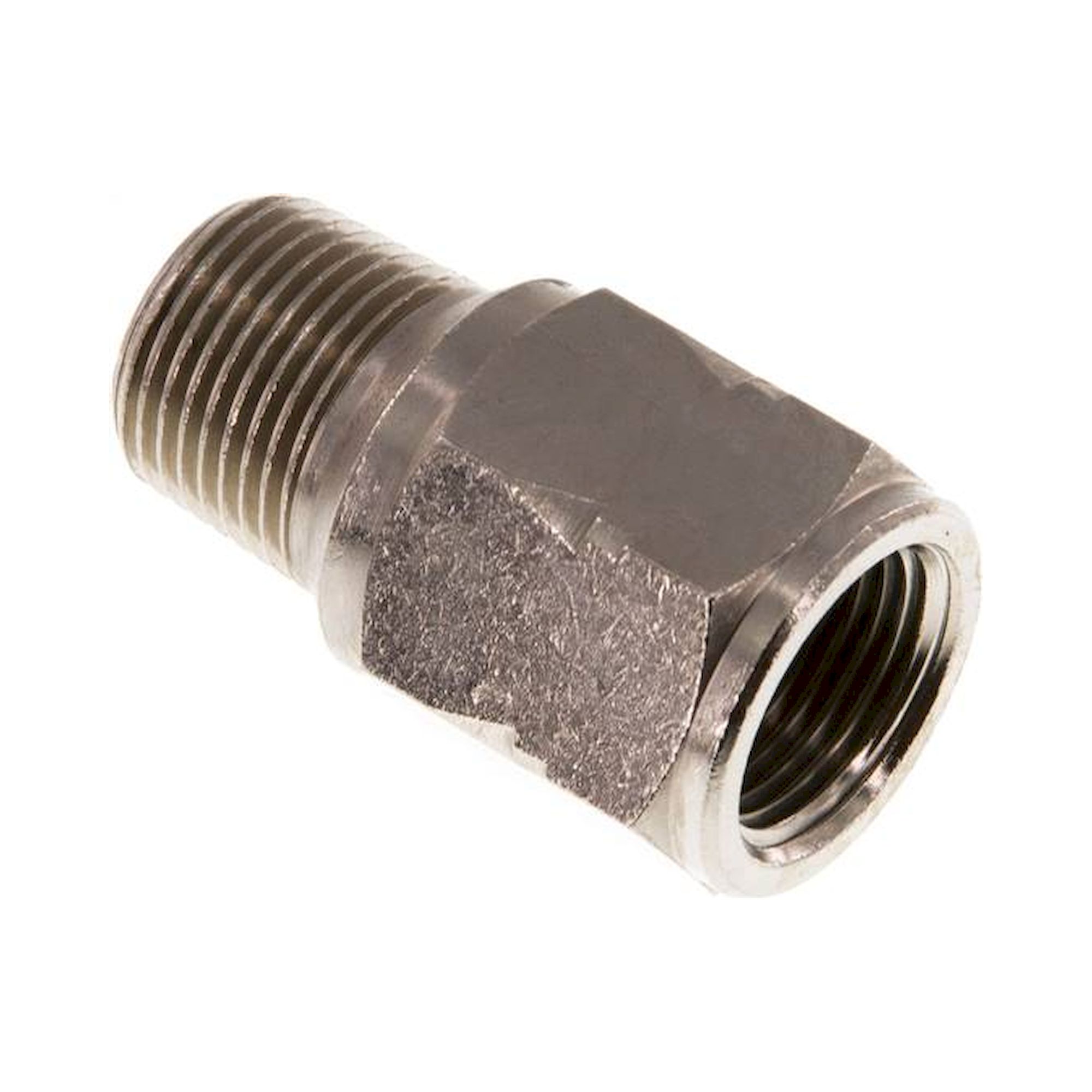 RUCK 38 IA MSV-V. Mini-Rückschlagventil R/Rp 3/8" (AG/IG), Messing vernickelt