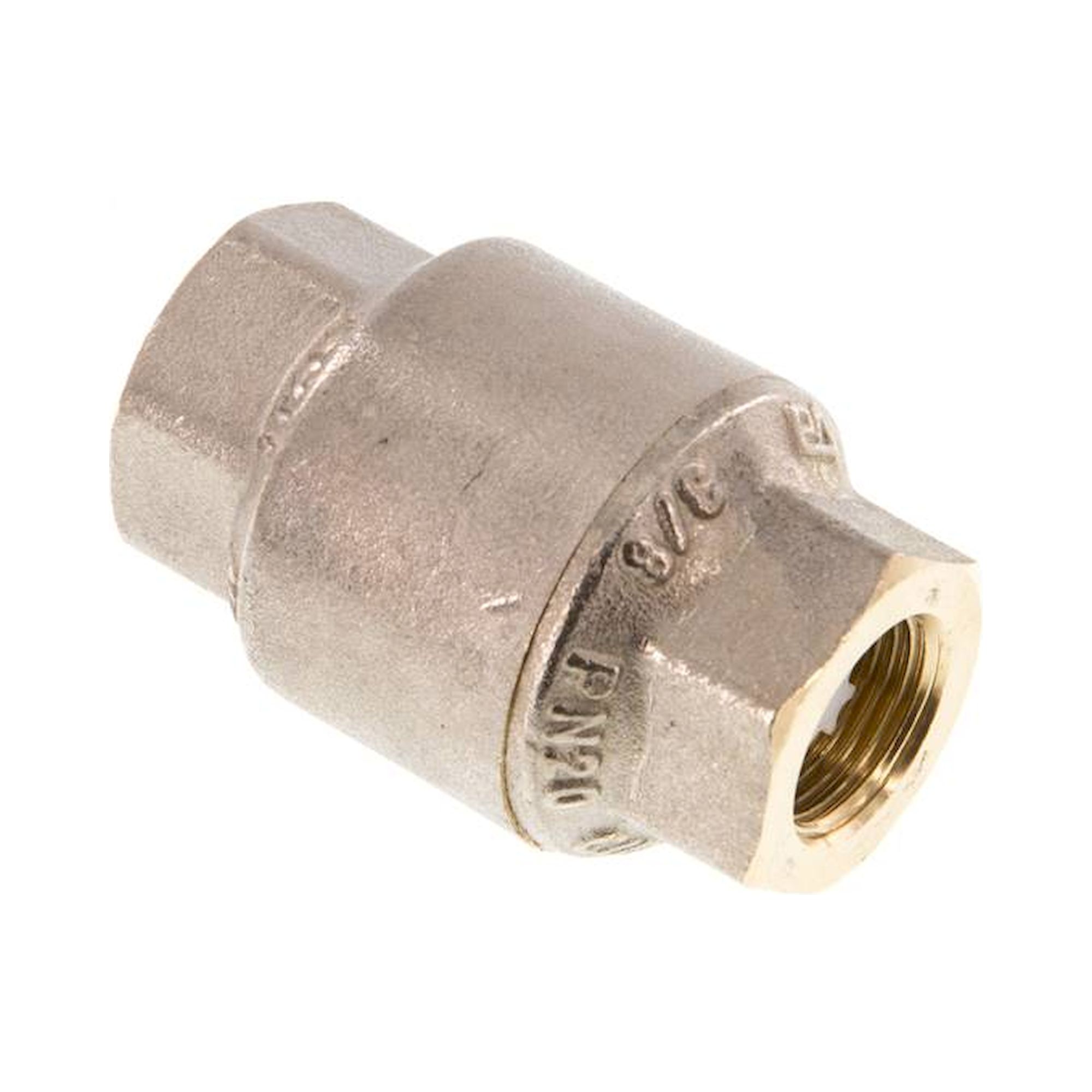 RUCK 38 MSV. Rückschlagventil, G 3/8", PN 20, Messing vernickelt