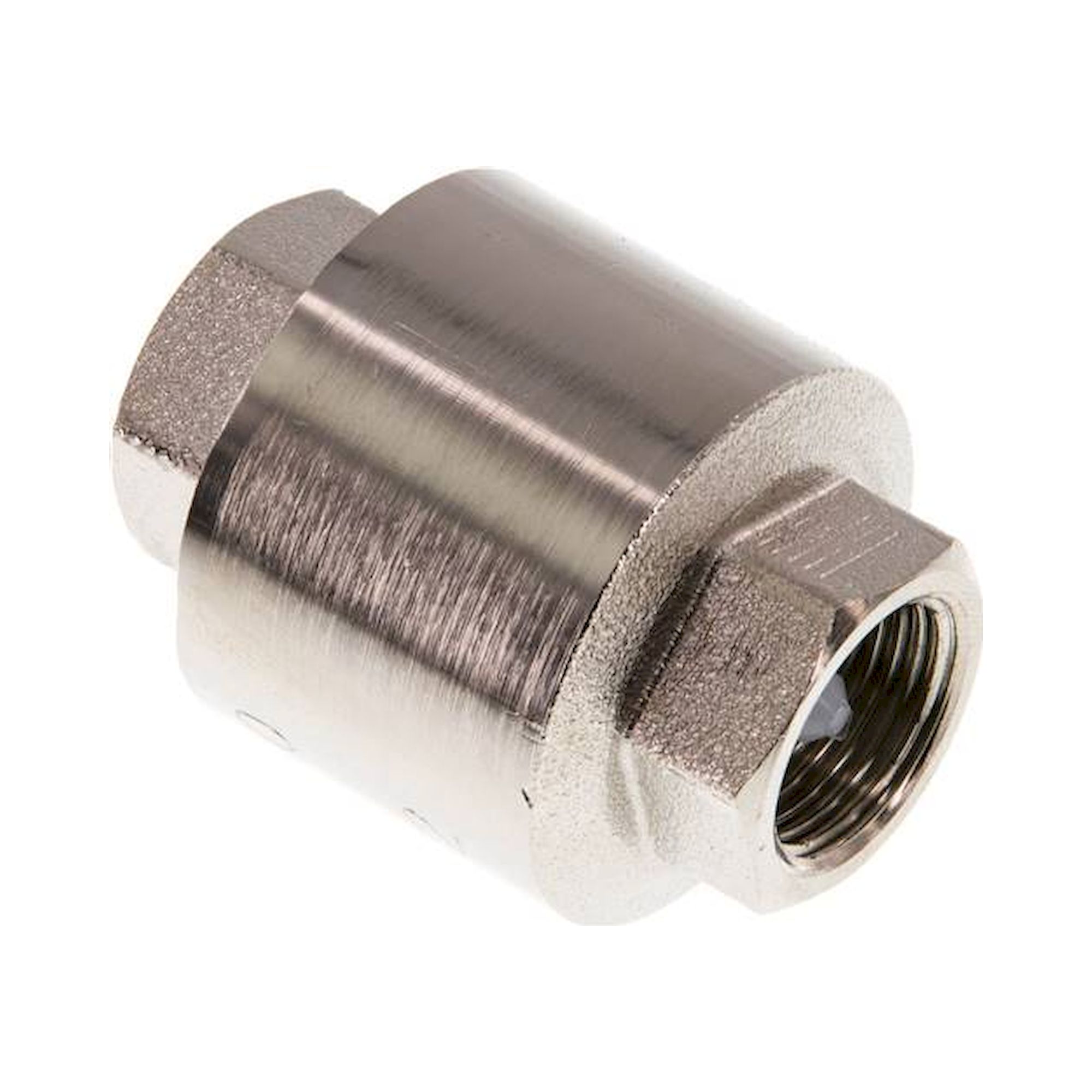 RUCK 38 MSV E. Rückschlagventil (leicht), G 3/8", PN 12, Messing vernickelt