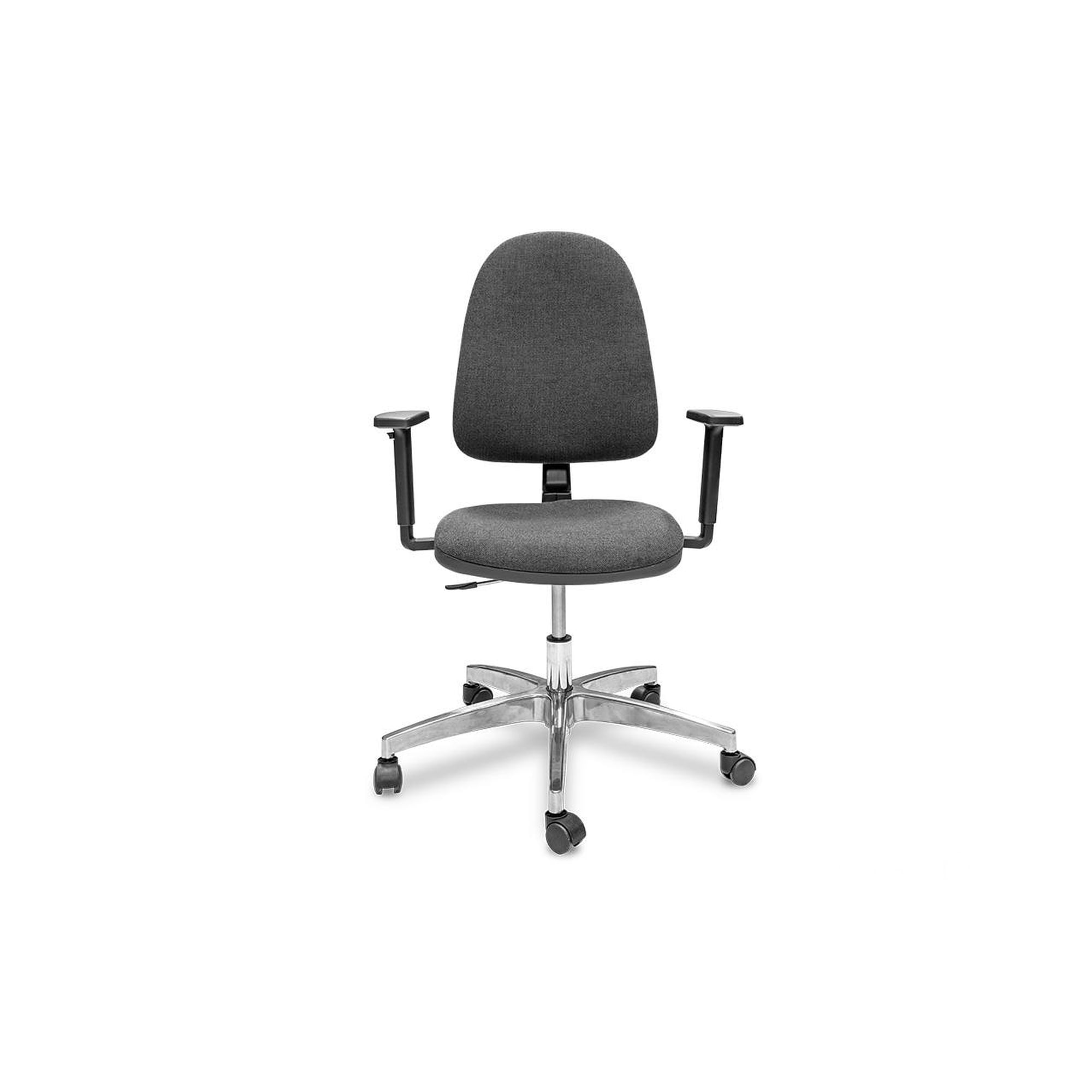 ESD-Arbeitsstuhl SOLO 10A mit Armlehnen, Sitzhöhe 465 bis 550 mm - Reeco RE-SOLO10A-NEXT