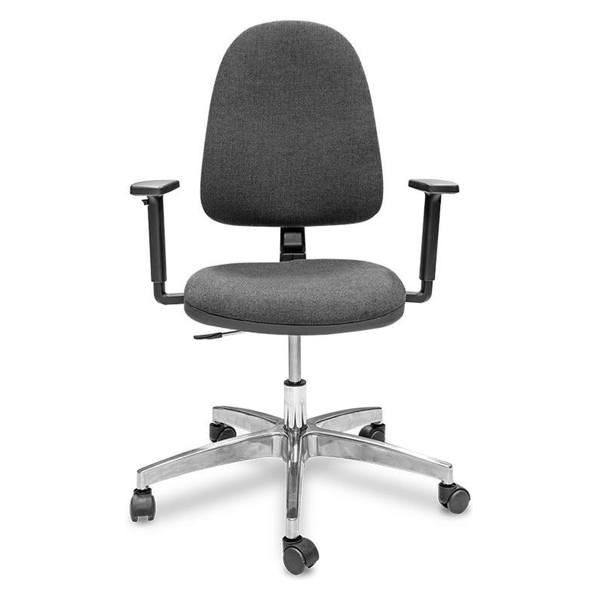 ESD-Arbeitsstuhl SOLO 10A mit Armlehnen, Sitzhöhe 465 bis 550 mm - Reeco RE-SOLO10A-NEXT