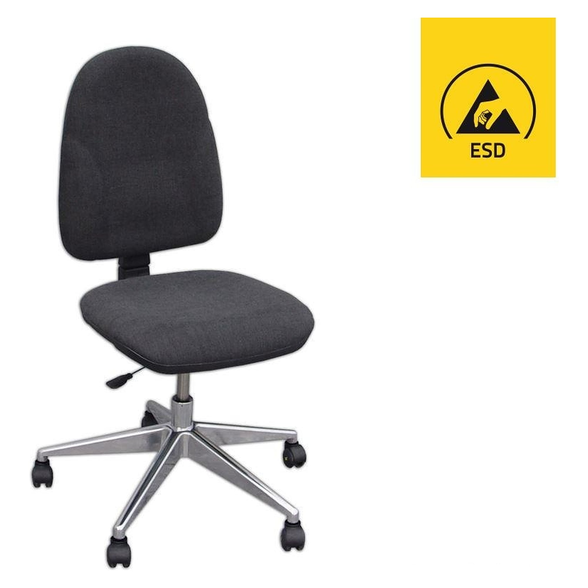 ESD-Arbeitsstuhl SOLO 10A mit Stoffbezug, Sitzhöhe 465 bis 550 mm - Reeco RE-SOLO10A
