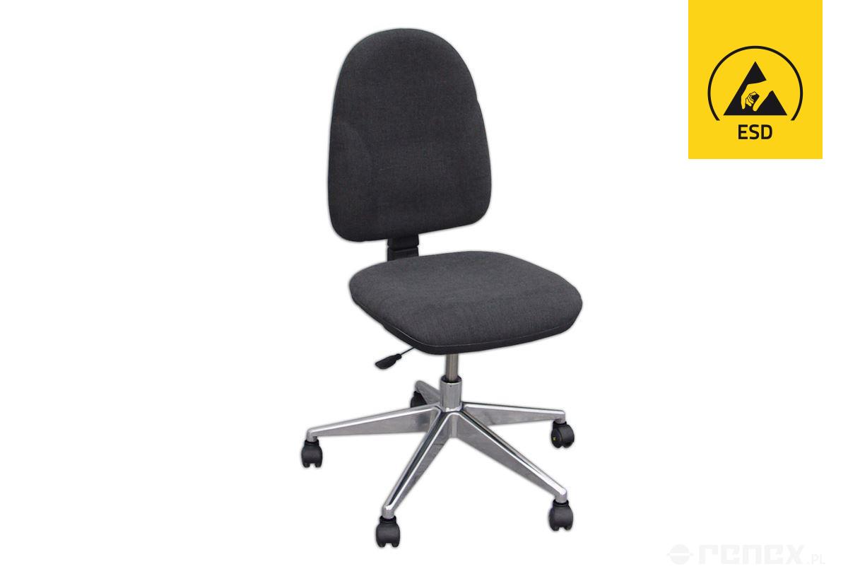 ESD-Arbeitsstuhl SOLO 10A mit Stoffbezug, Sitzhöhe 465 bis 550 mm - Reeco RE-SOLO10A