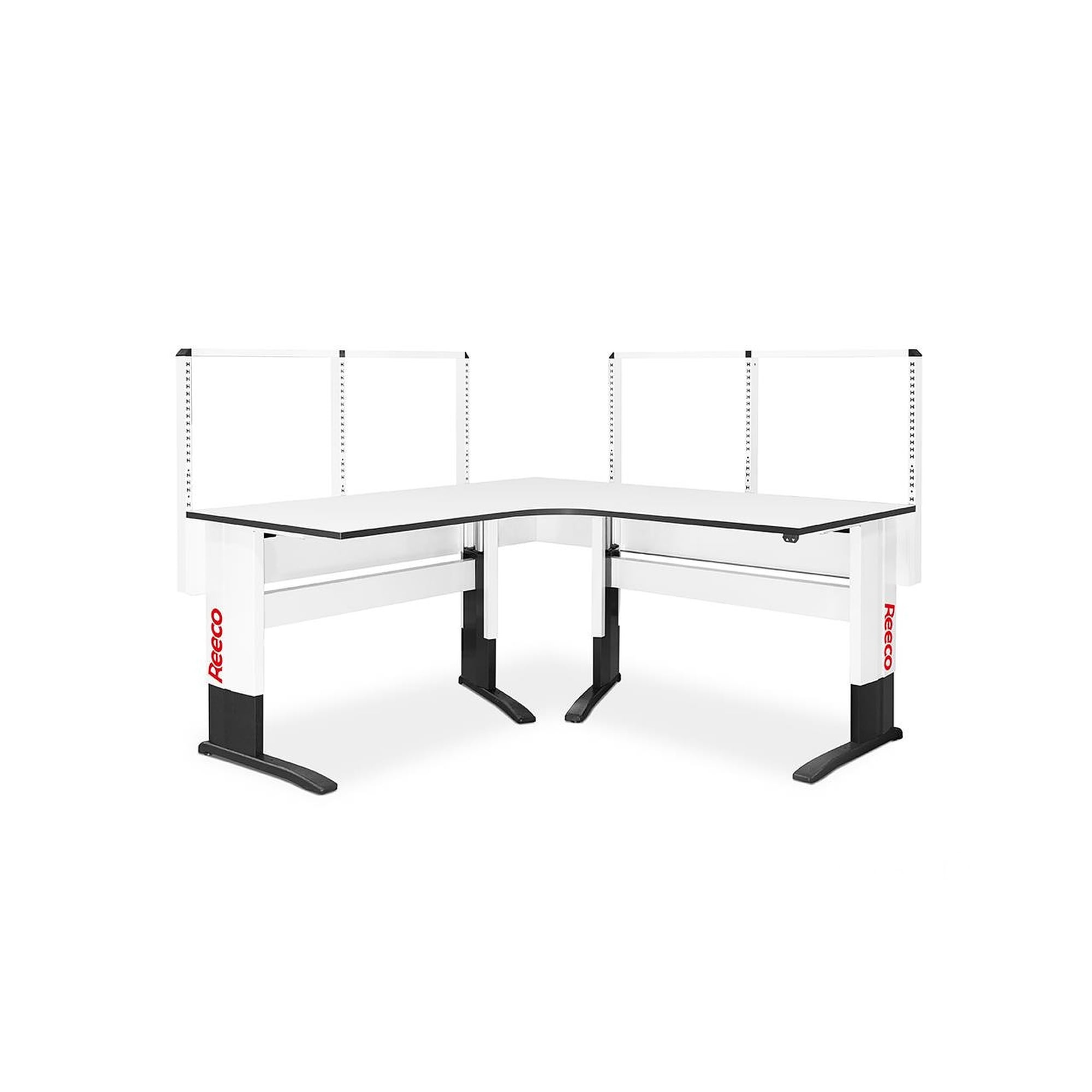 ESD-Eckarbeitsplatz Premium elektrisch höhenverstellbar, 2000 x 2000 mm - Reeco RF-001-200200-9003-M