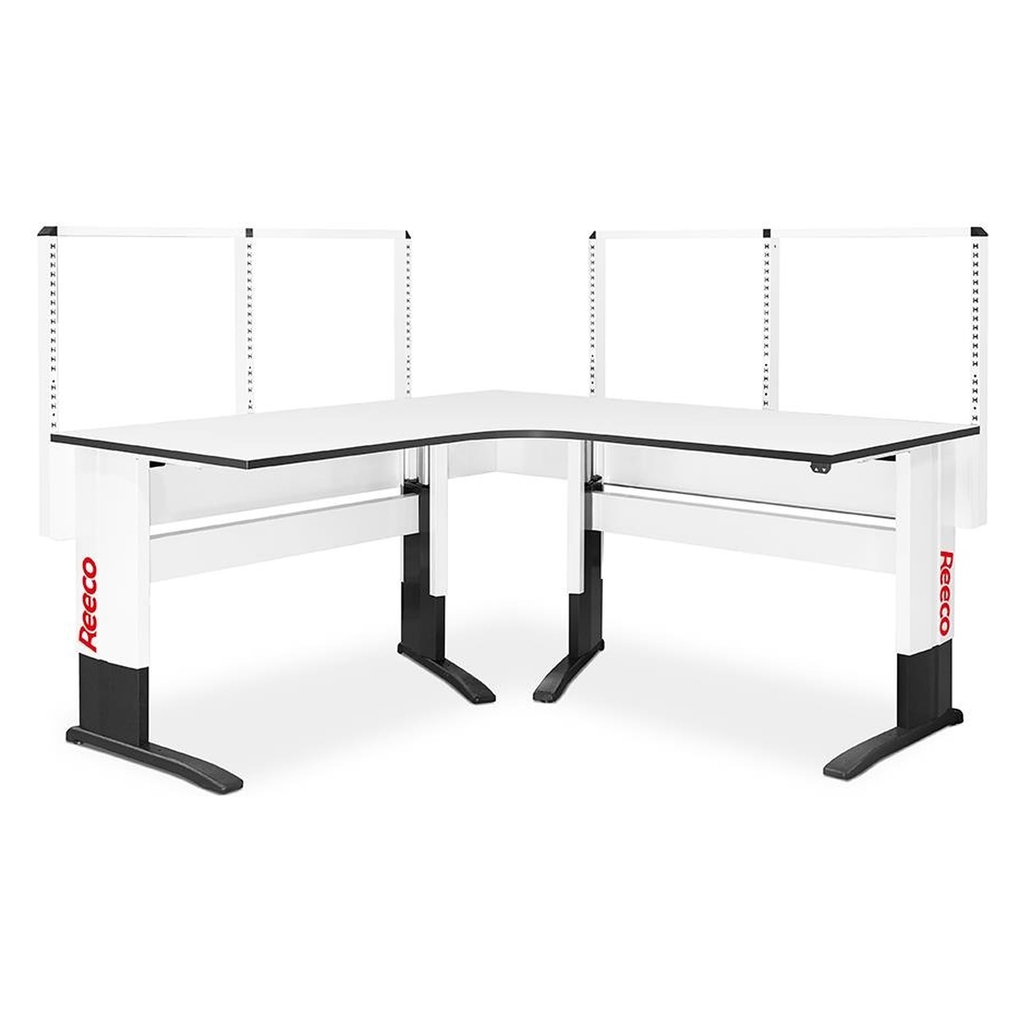 ESD-Eckarbeitsplatz Premium elektrisch höhenverstellbar, 2000 x 2000 mm - Reeco RF-001-200200-9003-M