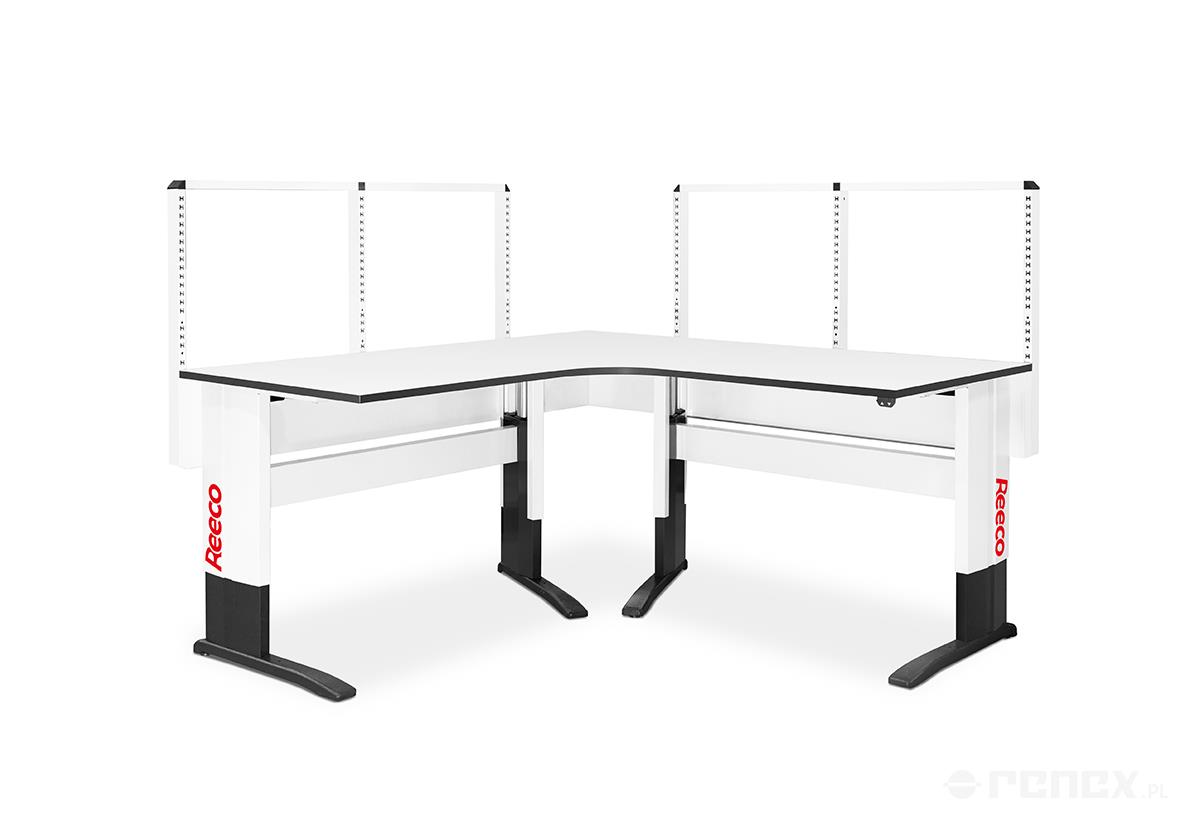 ESD-Eckarbeitsplatz Premium elektrisch höhenverstellbar, 2000 x 2000 mm - Reeco RF-001-200200-9003-M