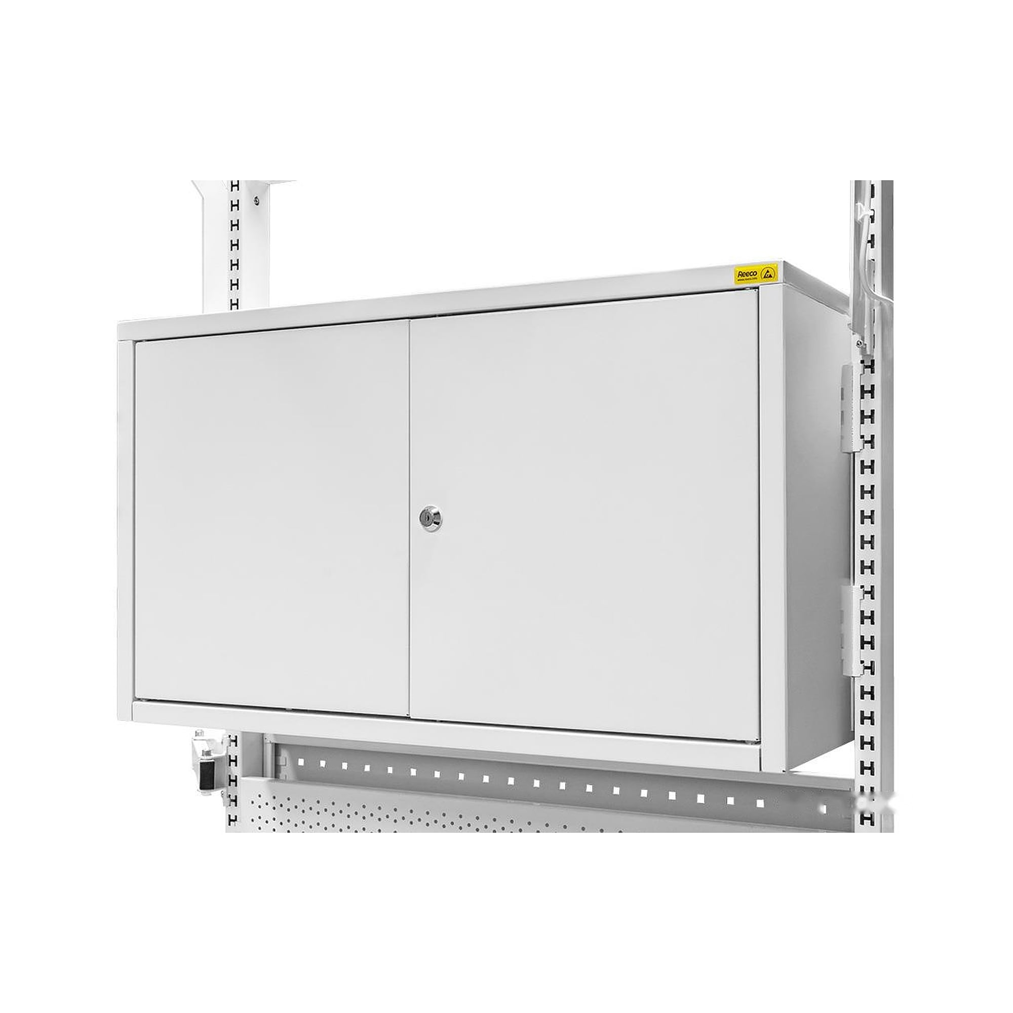 ESD-Hängeschrank für Lochrahmen, 720 x 300 x 500 mm, abschließbar - Reeco RF-016-0750-9003