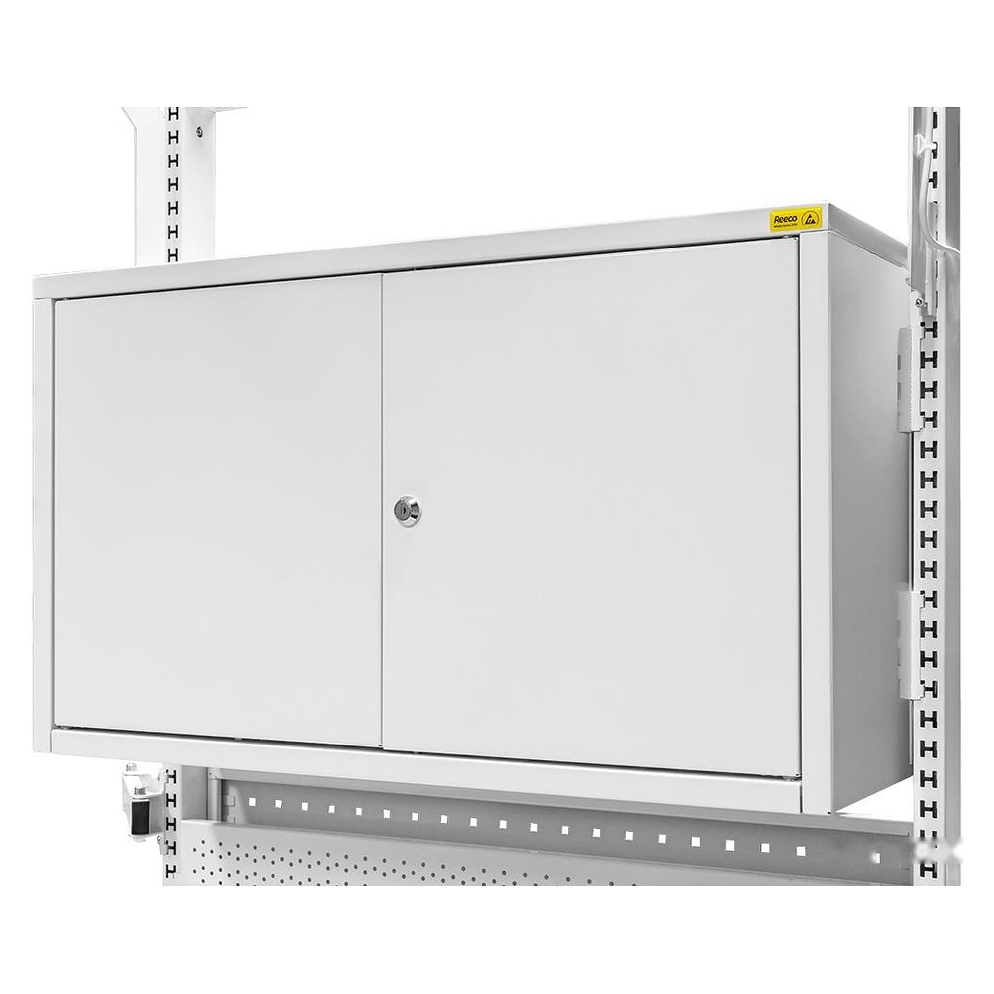 ESD-Hängeschrank für Lochrahmen, 720 x 300 x 500 mm, abschließbar - Reeco RF-016-0750-9003