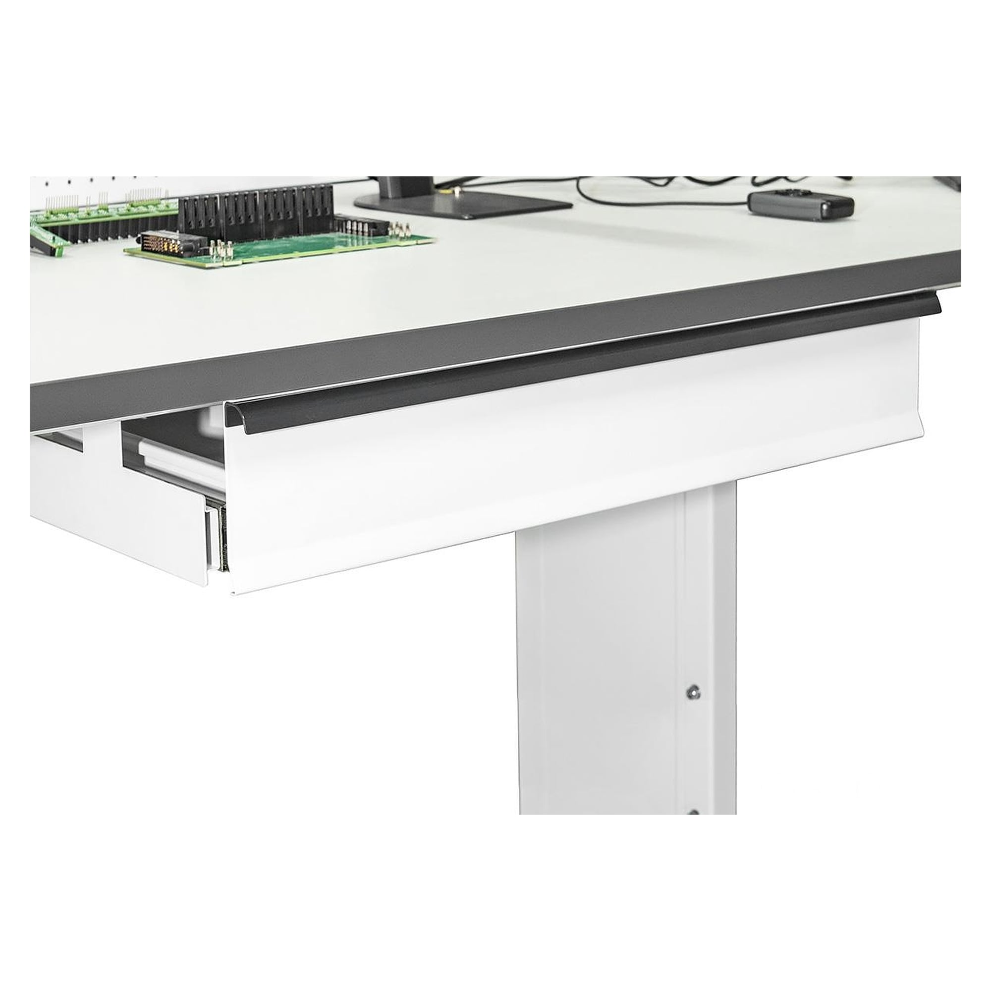 ESD-Unterbauschublade ohne Schloss, 590 x 309 x 55 mm - Reeco RF-016-5930-9003