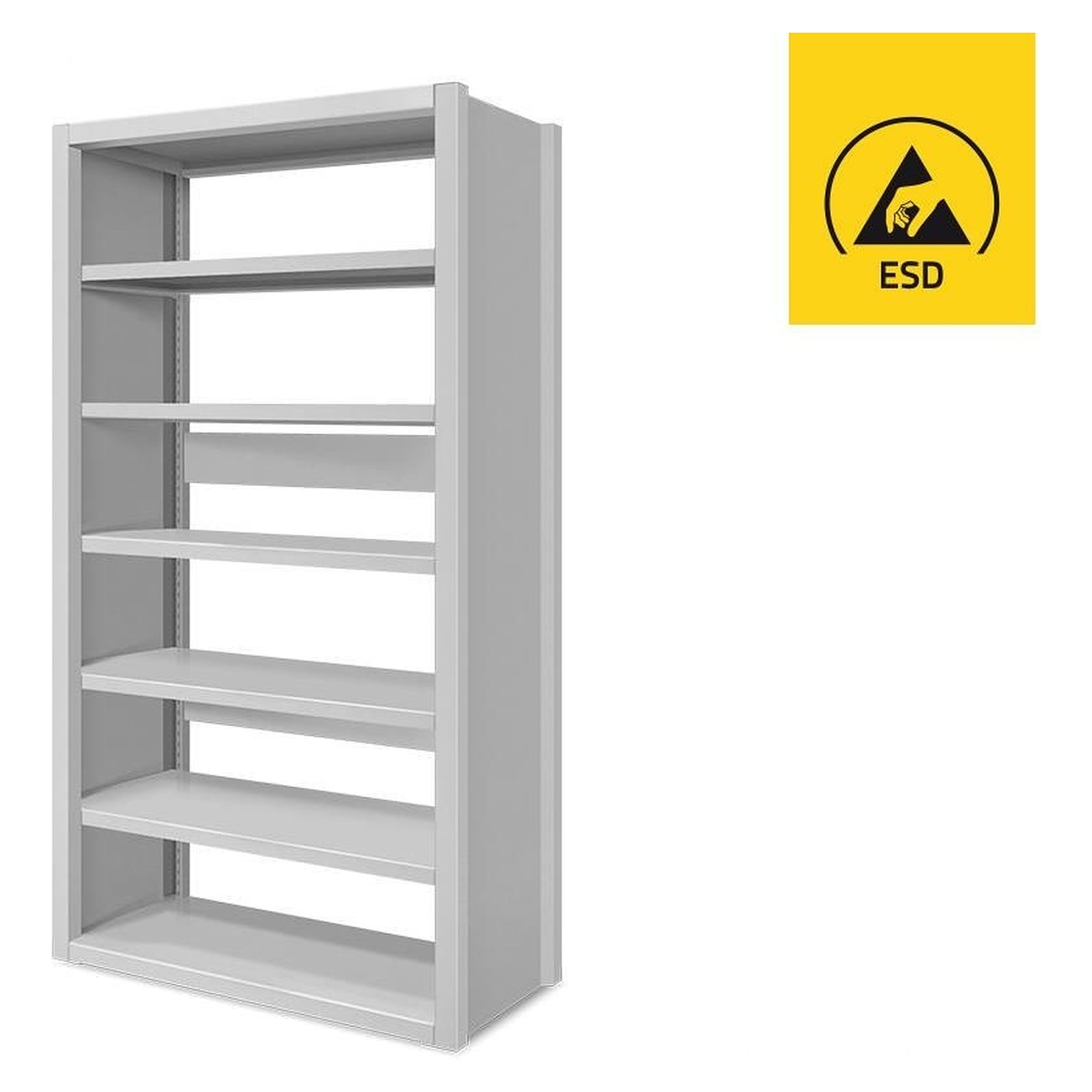 Modulares ESD-Regal 1000 x 400 x 2000 mm mit 5 Fachböden - Reeco RF-020-20001000400-5-9003_1