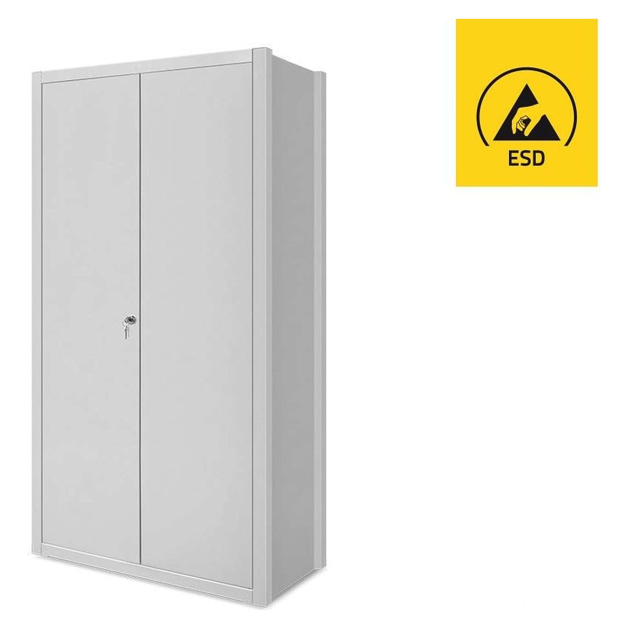 Modularer ESD-Schrank 1000 x 400 x 2000 mm mit 5 Fachböden - Reeco RF-022-20001000400-5-9003_1
