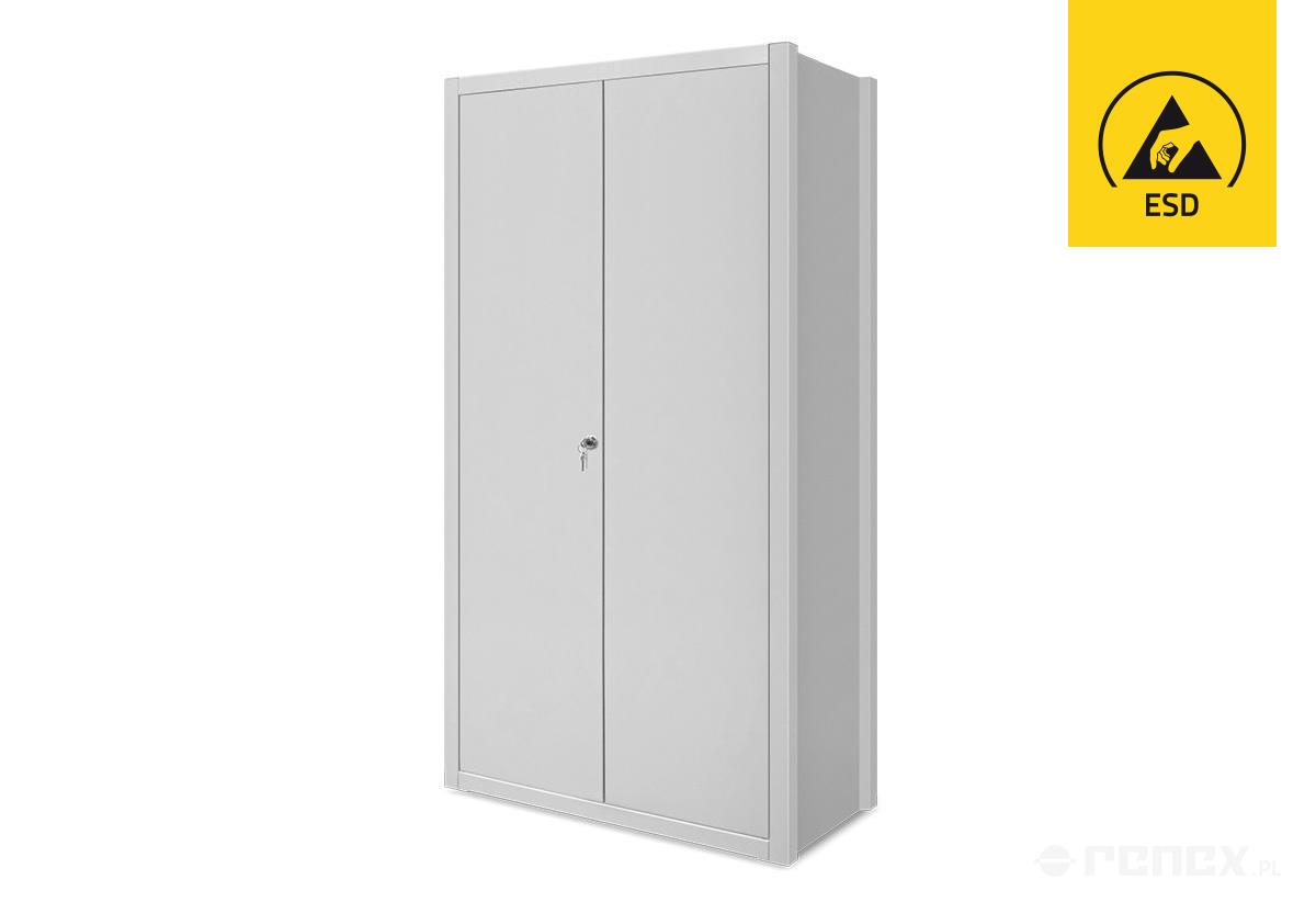Modularer ESD-Schrank 1000 x 400 x 2000 mm mit 5 Fachböden - Reeco RF-022-20001000400-5-9003_1