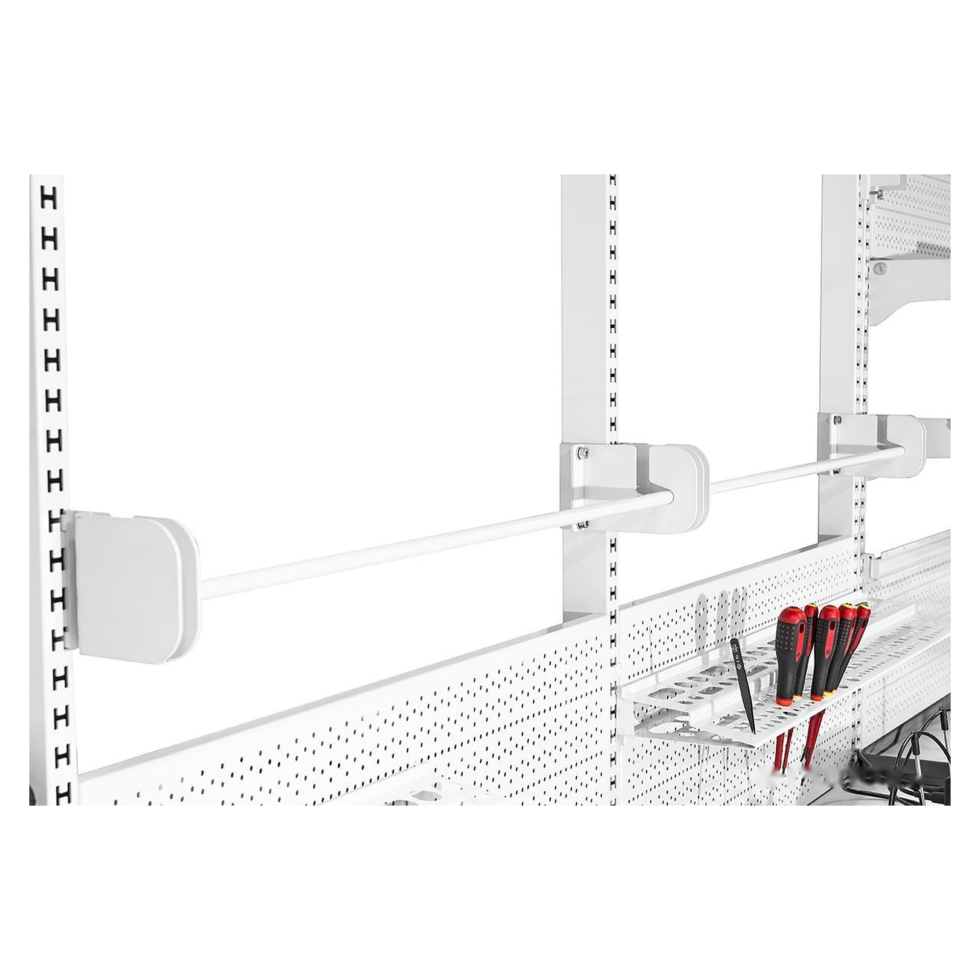 ESD-Spulenhalter doppelt, 2 x 750 mm, für Spulen bis 15 mm Kerndurchmesser - Reeco RF-025-SH-2750-9003