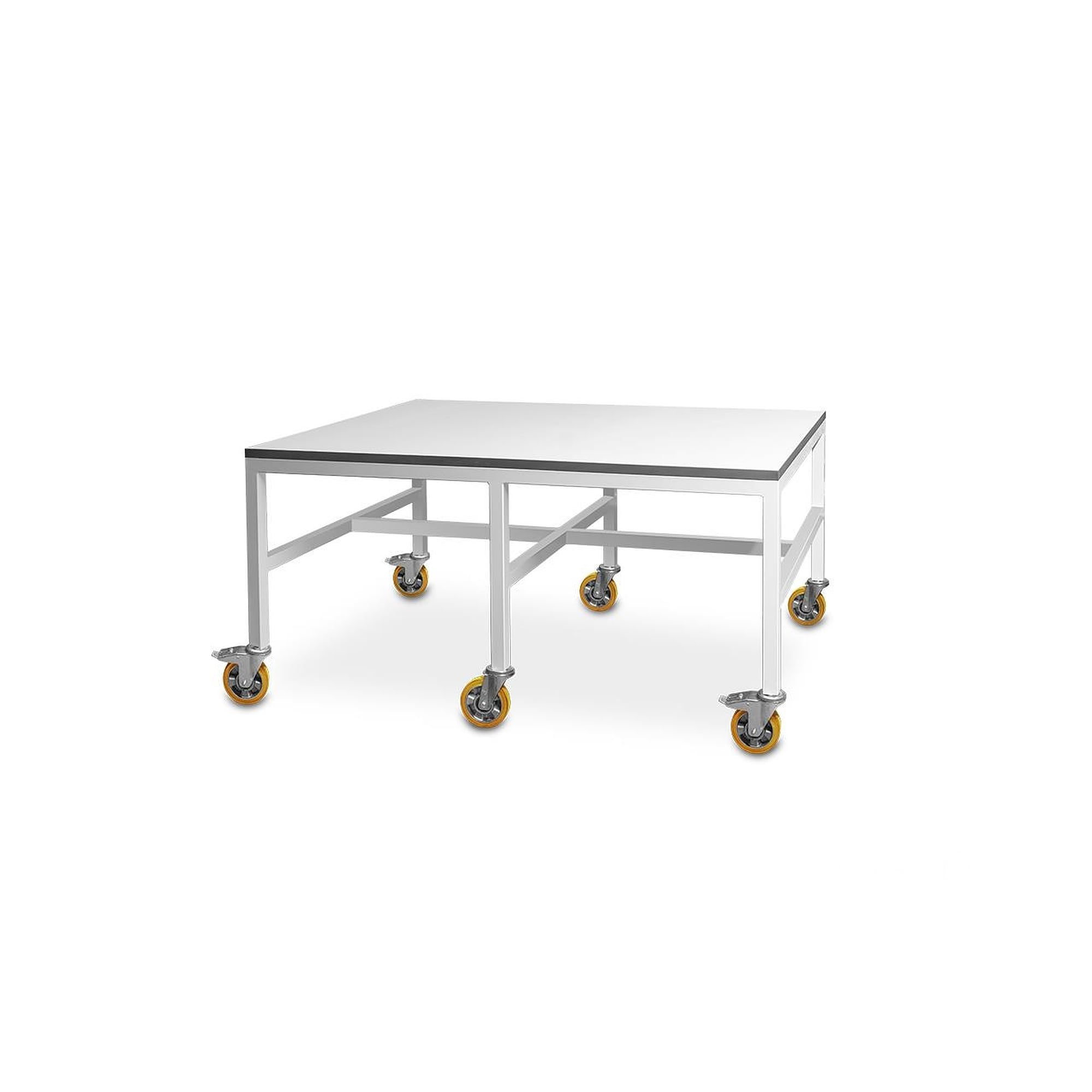 Verstärkter fahrbarer ESD-Tisch 1500 x 1000 mm, Höhe 700 mm, Tragkraft 350 kg - Reeco RF-032-15310-9003WZM