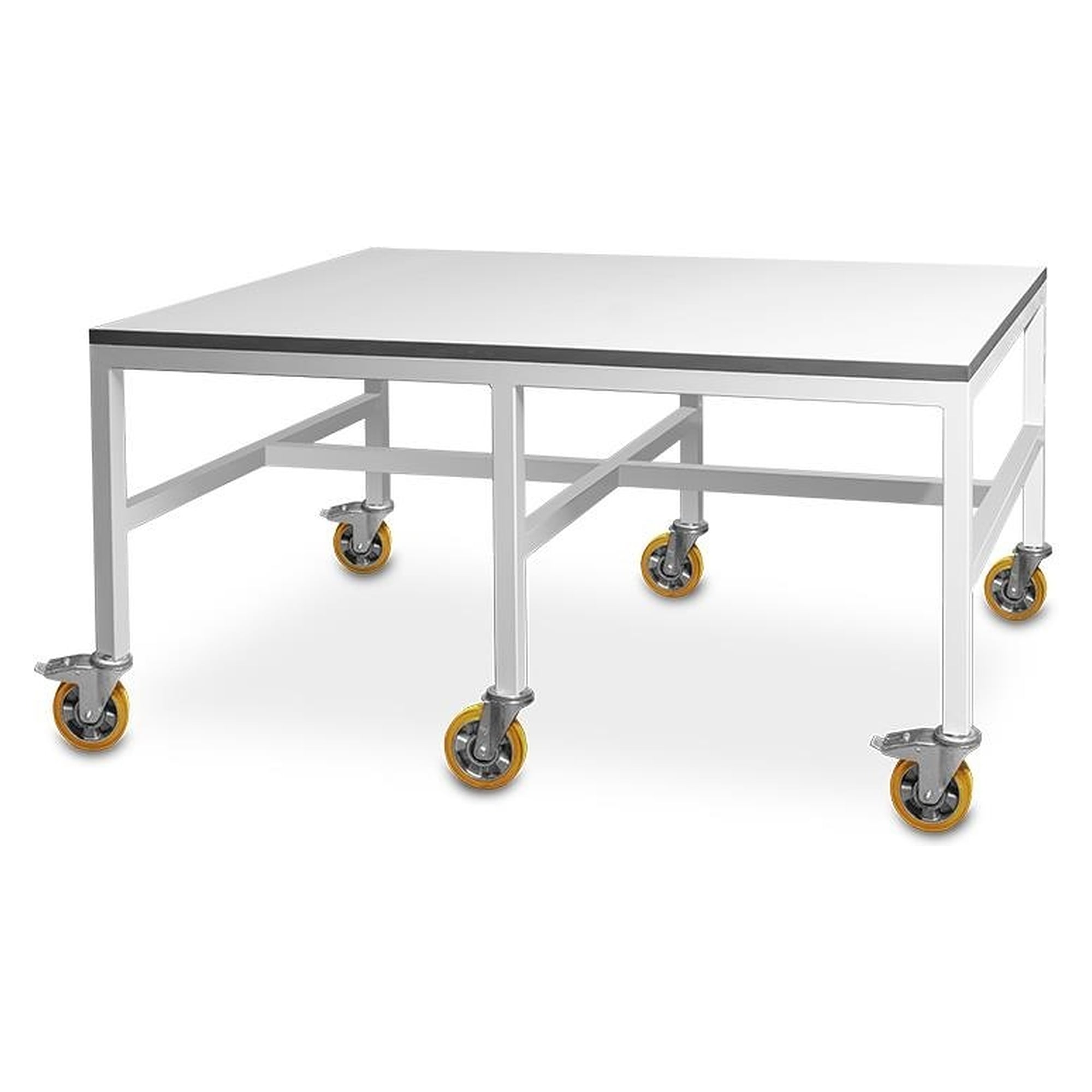 Verstärkter fahrbarer ESD-Tisch 1500 x 1000 mm, Höhe 700 mm, Tragkraft 350 kg - Reeco RF-032-15310-9003WZM