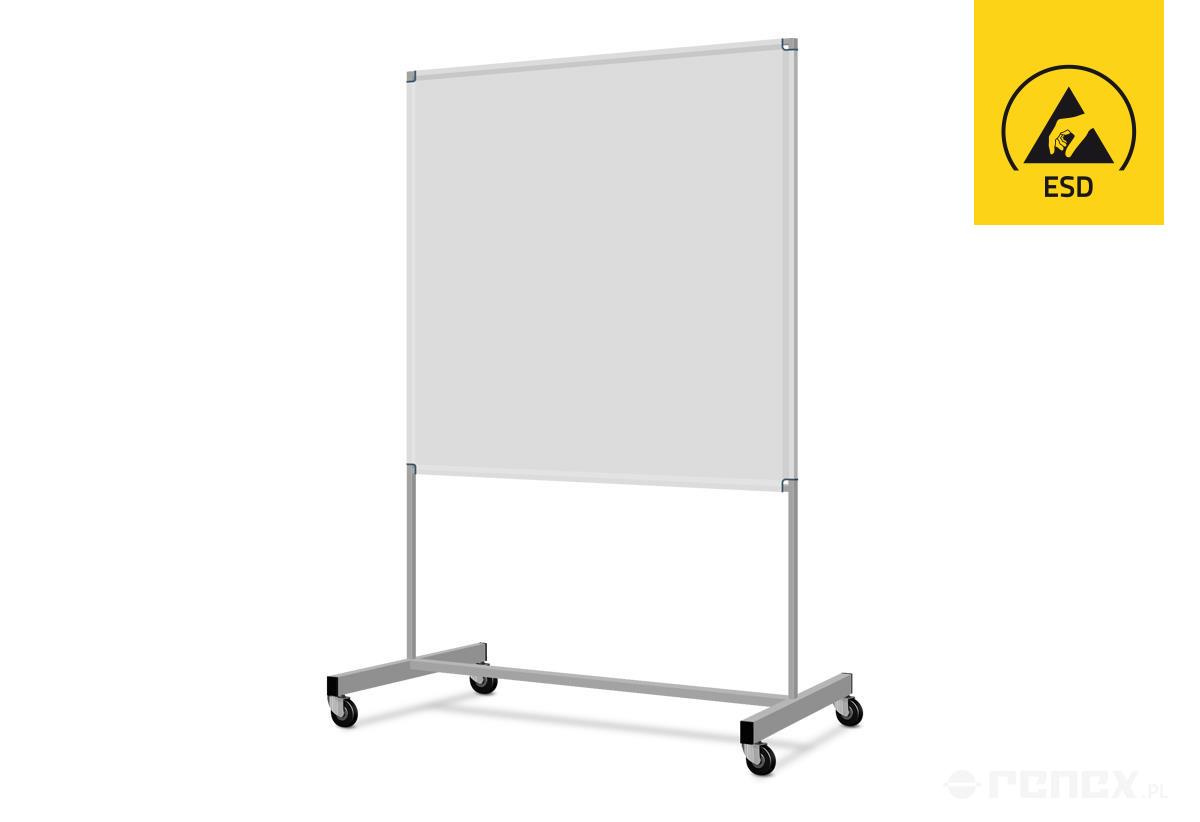 Mobile ESD-Trennwand mit Stoffbespannung, 2000 x 2000 mm - Reeco RF-033-1001-9003