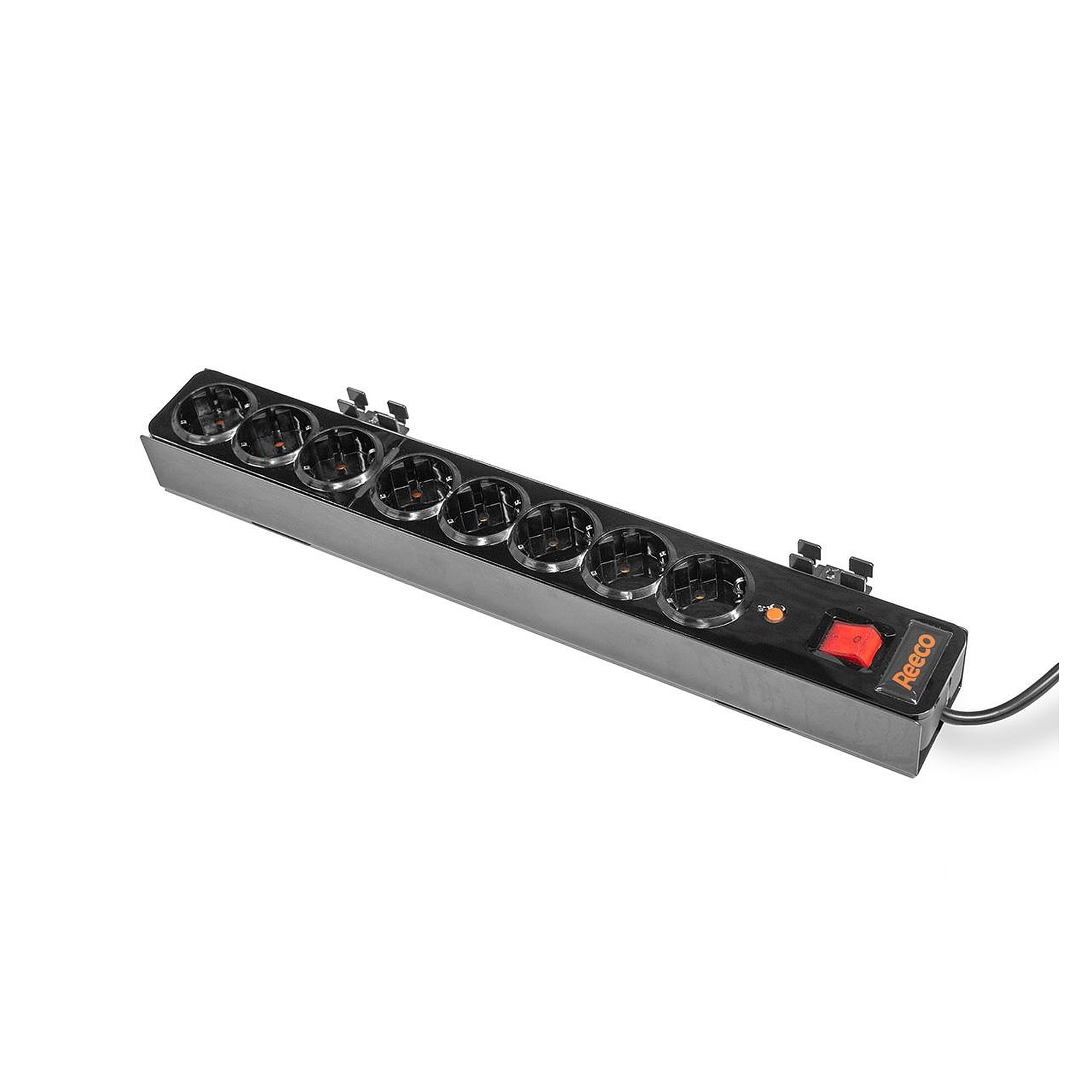 ESD-Steckdosenleiste Schuko 10 A, 8 Steckdosen, Zuleitung 3 m - Reeco RF-LZ-10A8G-3_W0213