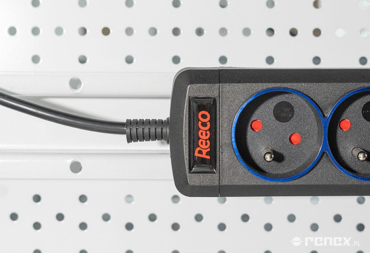 ESD-Steckdosenleiste 16 A, 9 Steckdosen, 750 mm, für Aufhängeschiene - Reeco RF-LZ-16A9G-2.5-750-012