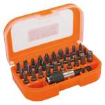Bahco 59/S31B. 1/4" bit set for slotted, Phillips, Pozidriv, hexagon and Torx screws 40.25 mm × 104.90 mm × 65.35 mm, 31 pieces