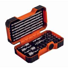 Bahco 59/S35BC. Bit set 35 pcs. for Torx, hexagon, Phillips, Pozidrive screws. Including magnetic socket wrenches for drills. Bits with colour coding system.