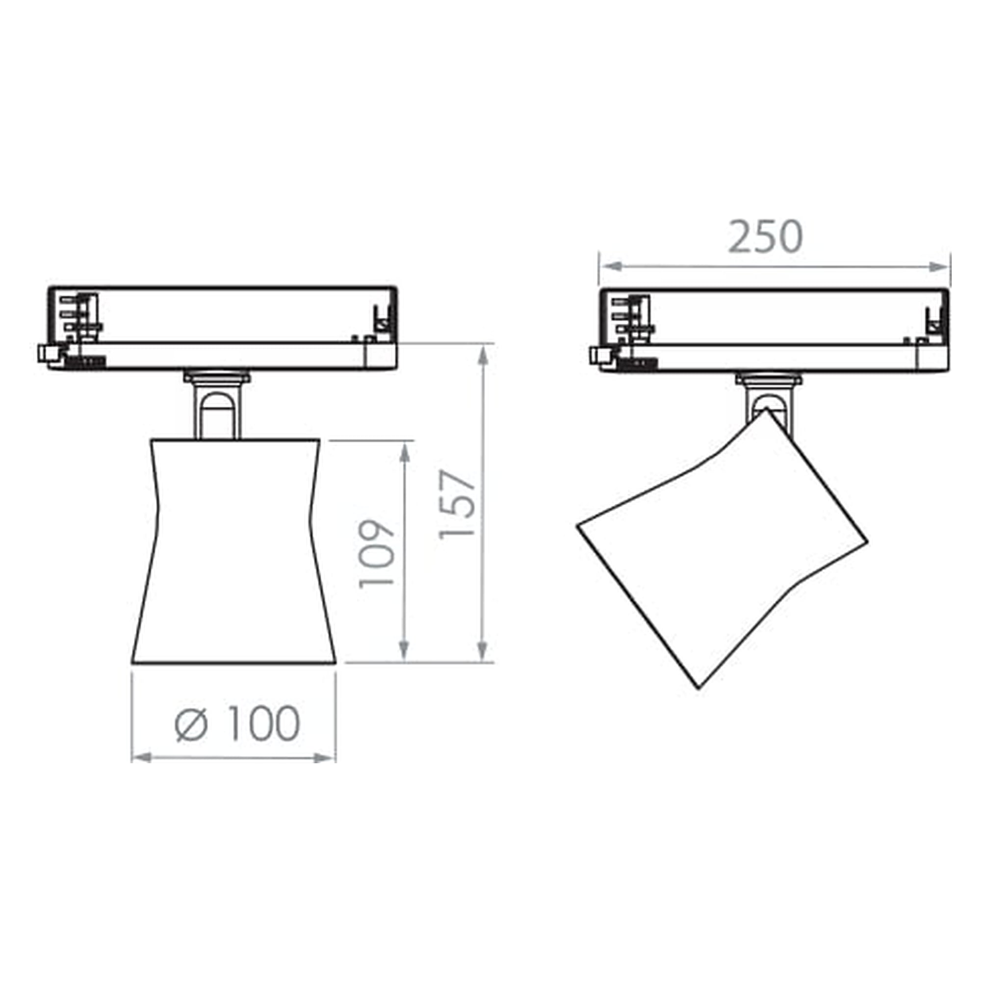 Glamox S90-SPOT Strahler, 2280 lm, 4000 K (Ra 90), DALI-dimmbar