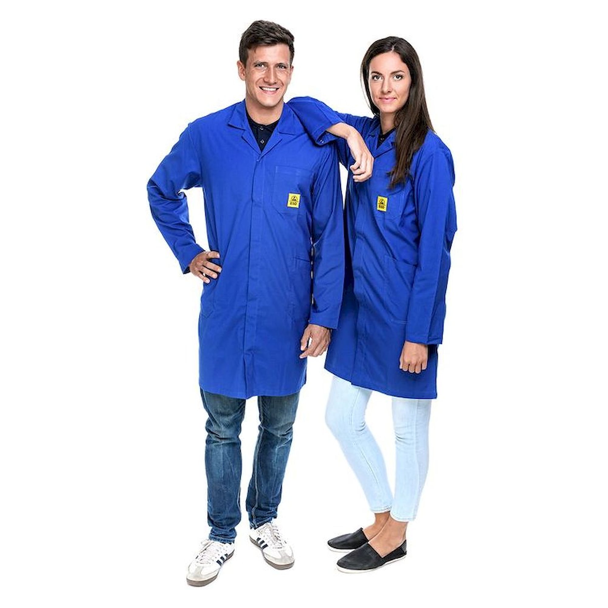 Safeguard SG-AM-DB-146-L-PRO LINE-5XL. ESD Arbeitsmantel Pro Line, dunkelblau, 5XL