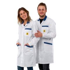 Safeguard SG-AM-WEBL-146-L-PRO LINE-3XS. ESD Workcoat Pro Line, white/blue, 3XS