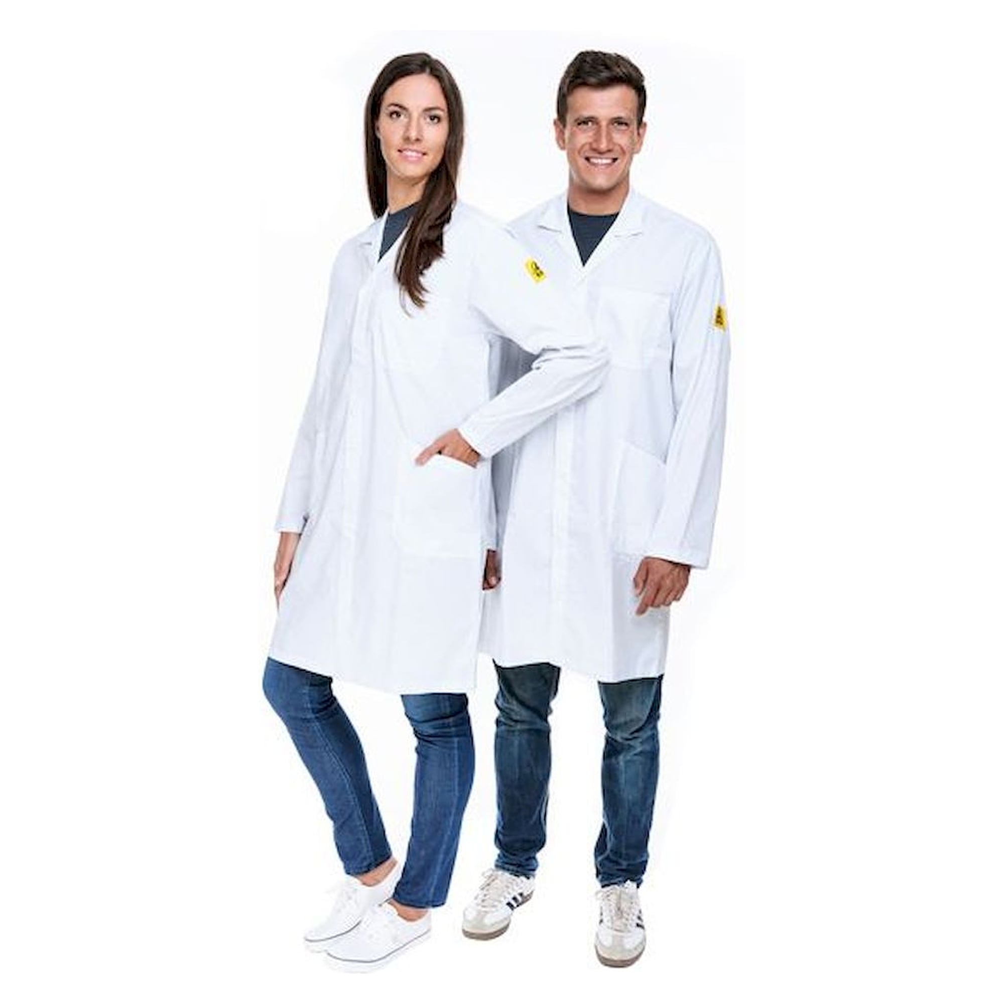 Safeguard SG-AM-WE-140-L-ECO LINE-XXS. ESD work coat Eco Line, white, 2XS
