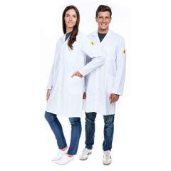 Safeguard SG-AM-WE-140-L-ECO LINE-S. ESD work coat Eco Line, white, S