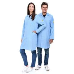 Safeguard SG-AM-HB-140-L-ECO LINE-XS. ESD work coat Eco Line, light blue, XS