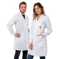 Safeguard SG-AM-WE-185-L-PRO LINE Plus-XXS. ESD work coat Pro Line Plus, long sleeve, unisex, white, 2XS